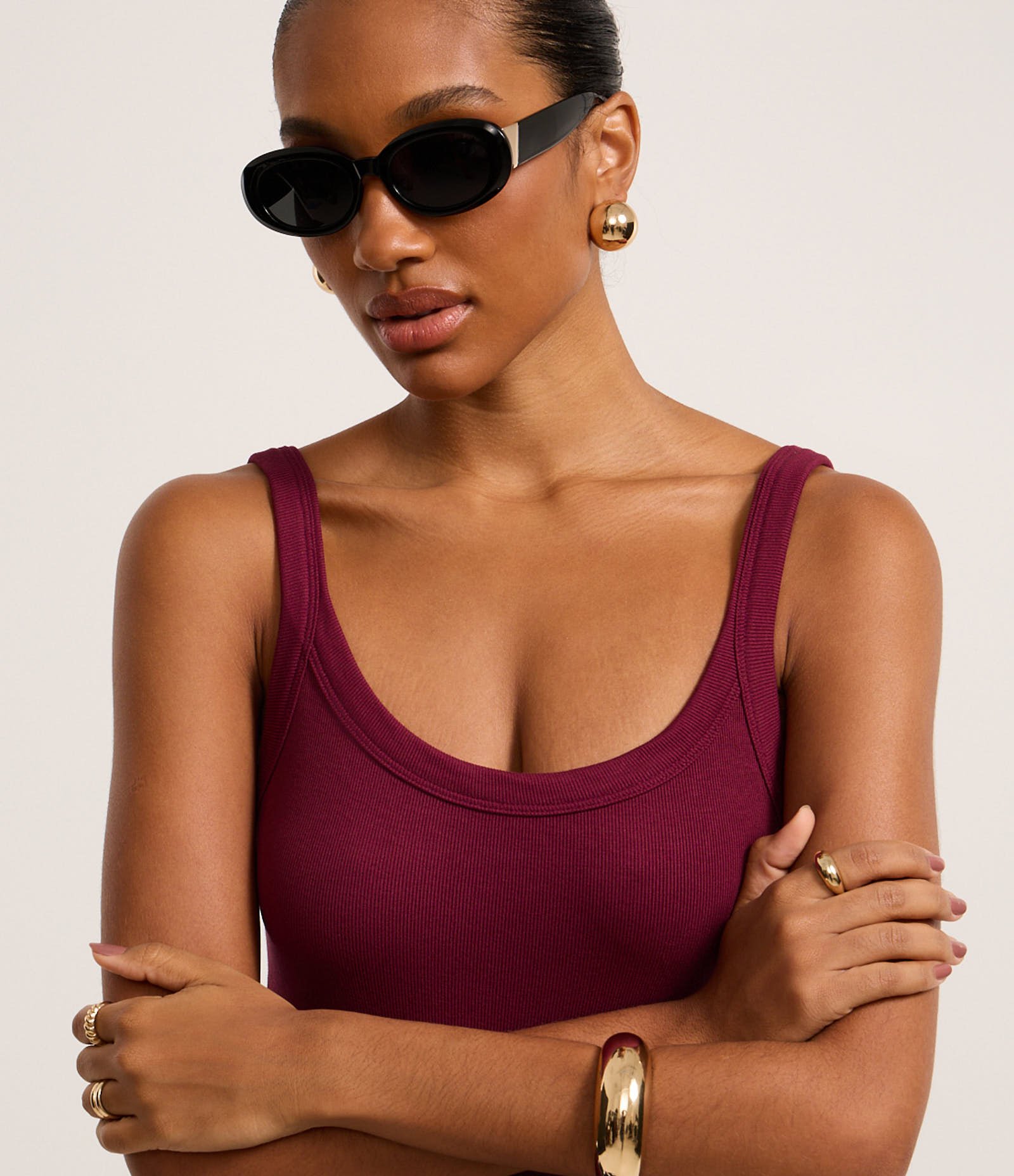 Body Básico em Ribana com Decote U Vermelho 3