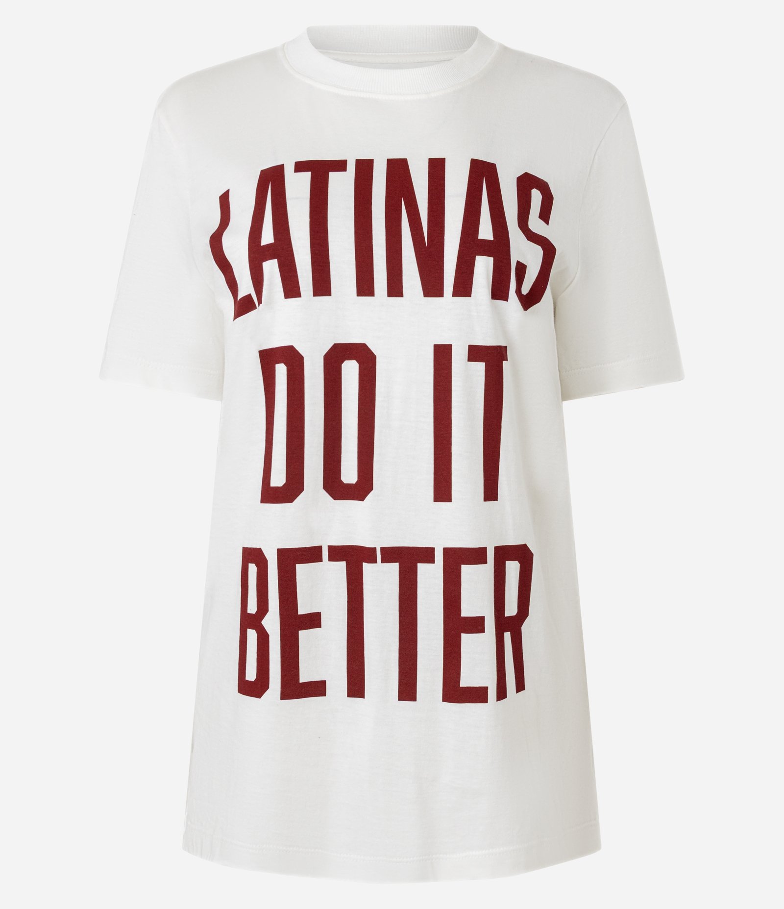 Camiseta T-shirt em Algodão com Estampa Latinas do it Better Branco 4