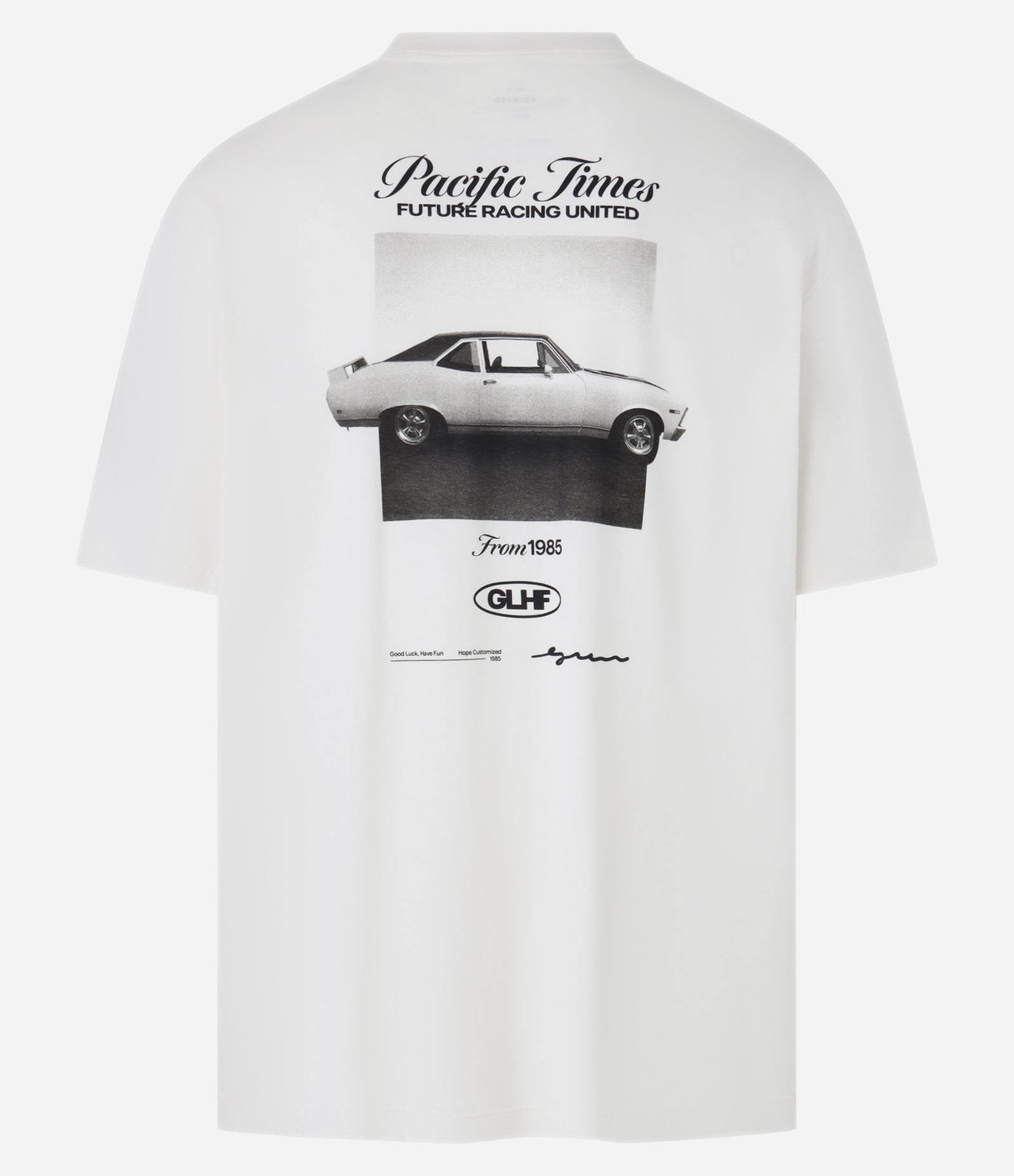 Camiseta Relaxed em Algodão com Estampa Photoprint de Carro Branco 2