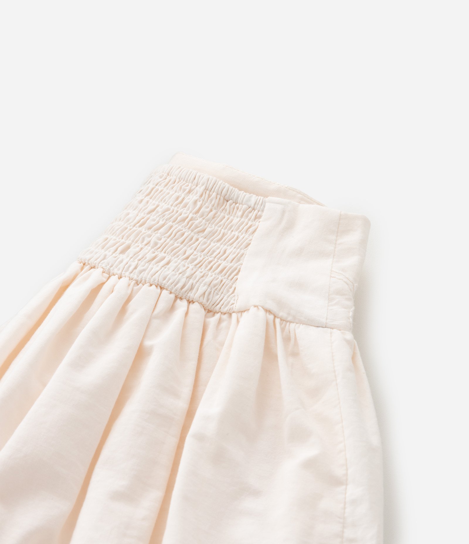 Saia Infantil Balonê com Bordado Floral - Tam 1 a 6 Anos Bege 4