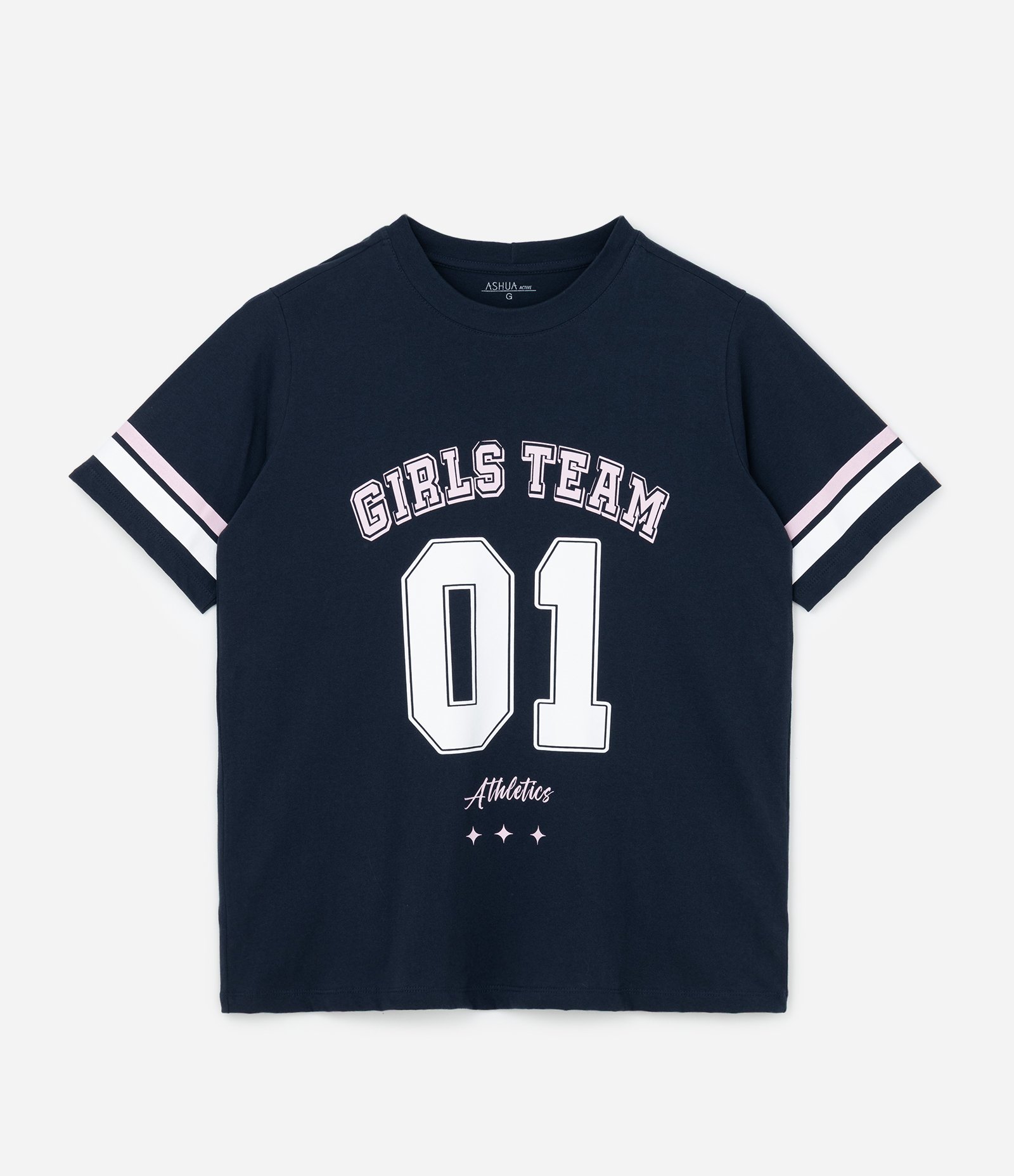 Camiseta Esportiva Girls Team Curve & Plus Size Azul 4