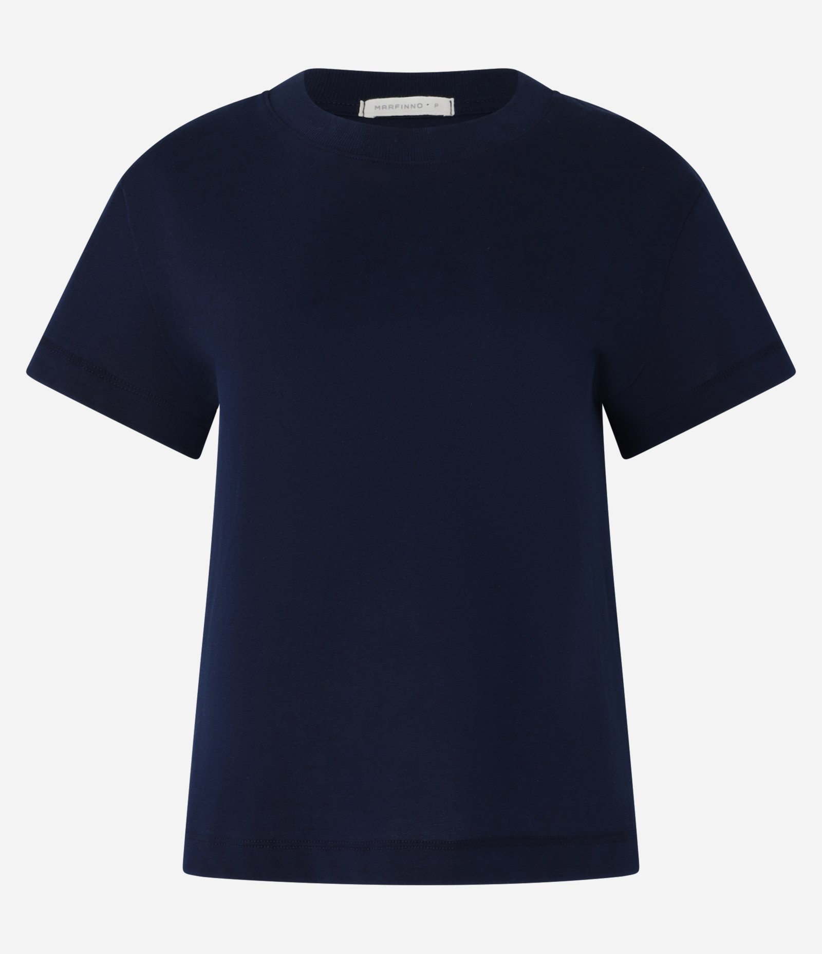 Camiseta em Algodão com Gola Redonda Azul 5
