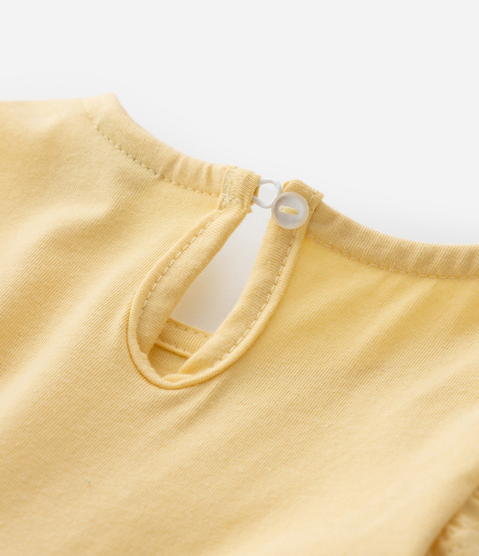 Vestido Infantil com Babados Maria e Lacinho - Tam 0 a 18 meses Amarelo/Azul/Rosa 4