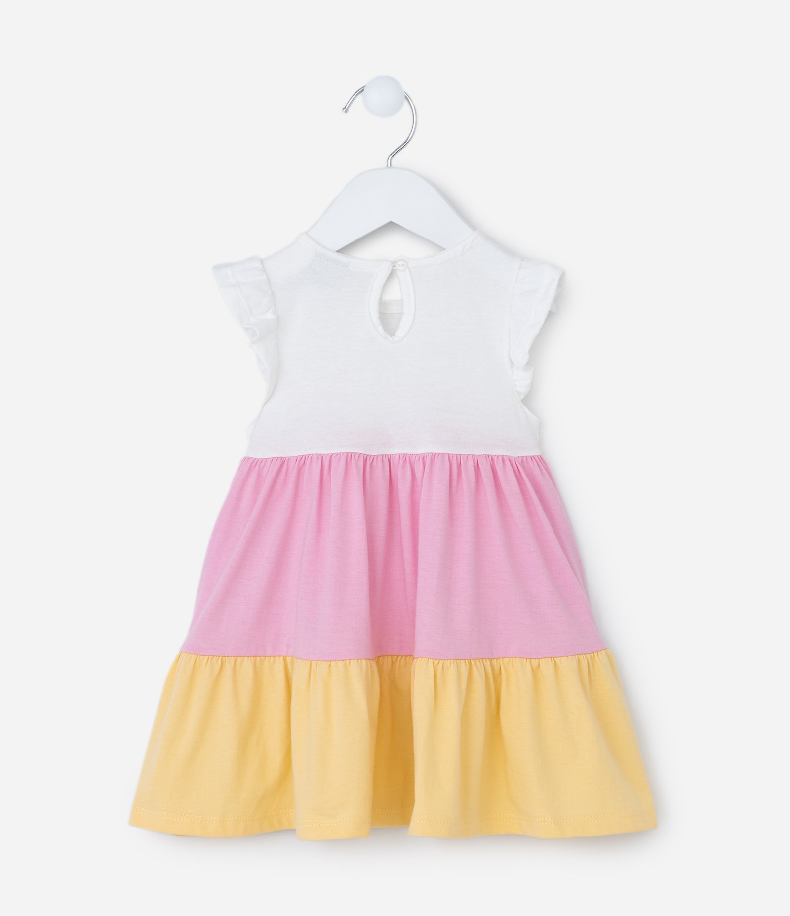 Vestido Infantil com Babados Maria e Lacinho - Tam 0 a 18 meses 2