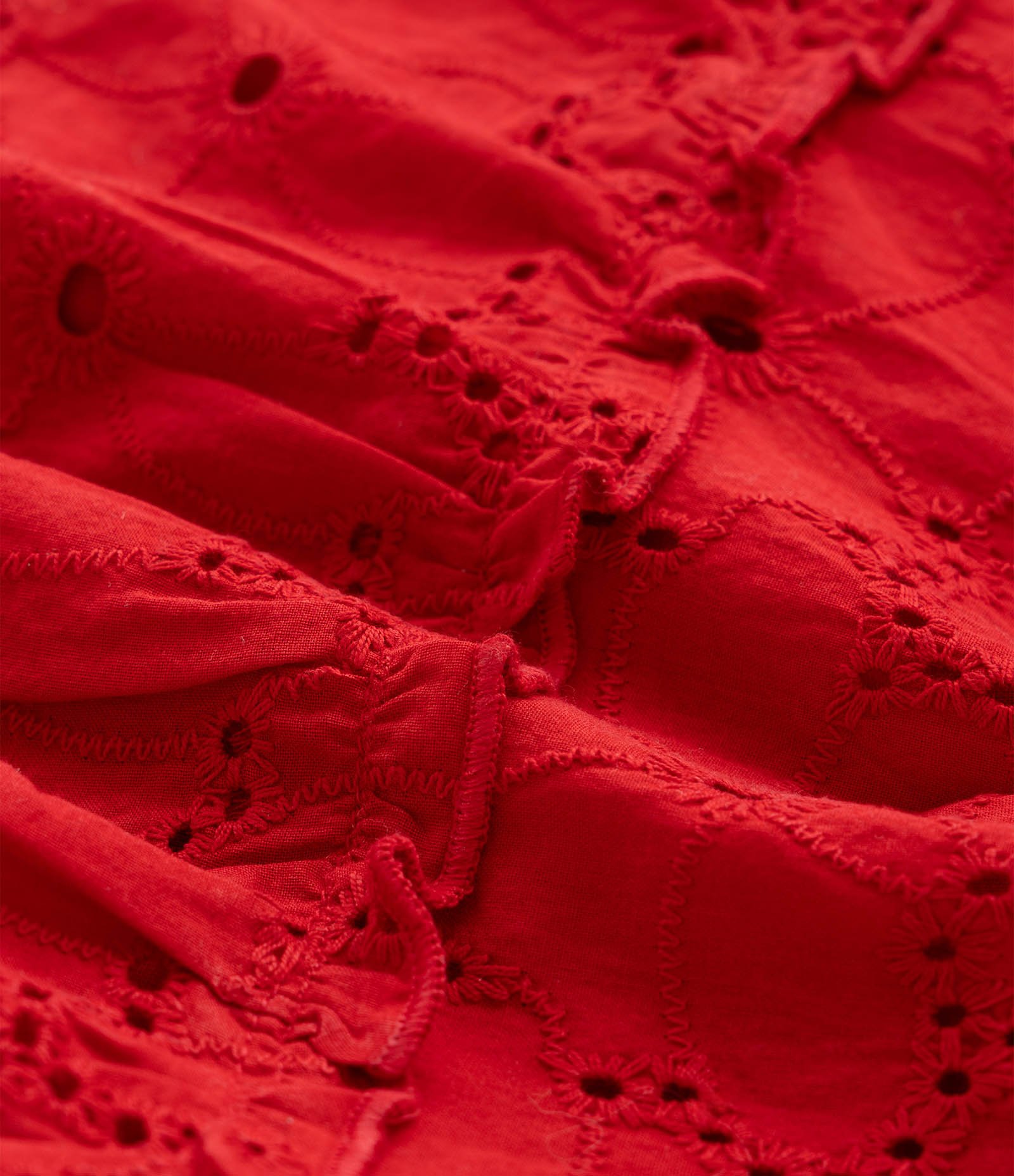 Vestido Infantil em Tricoline com Babados e Calcinha - Tam 3 a 18 Meses Vermelho 5