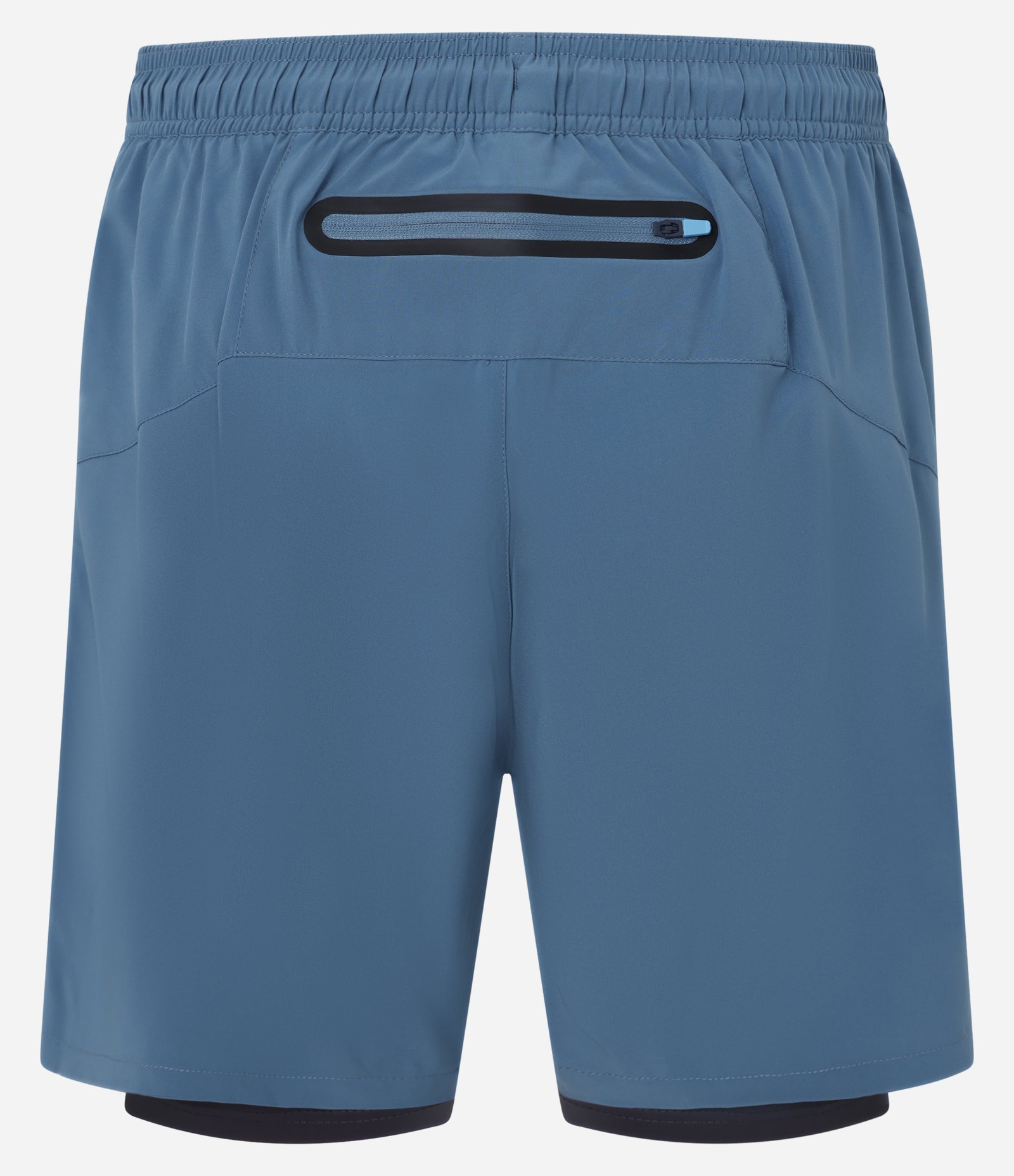 Bermuda Esportiva com Short de Compressão e Bolso Funcional Azul 5