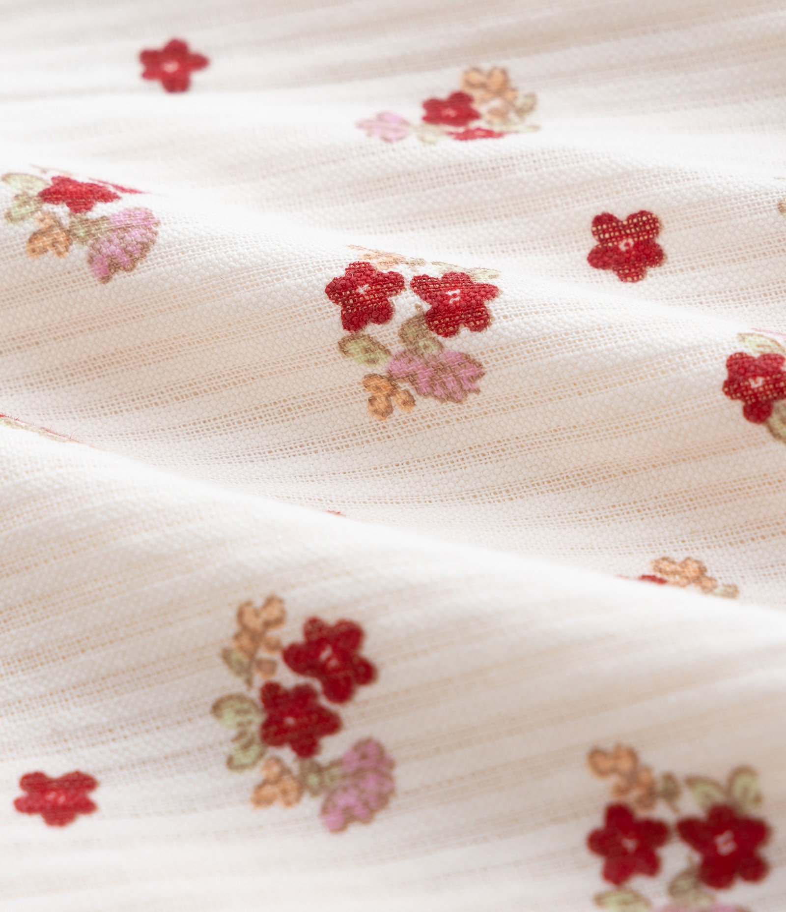 Vestido Infantil em Tricoline com Estampa Floral e Calcinha - Tam 3 a 18 Meses Bege 10