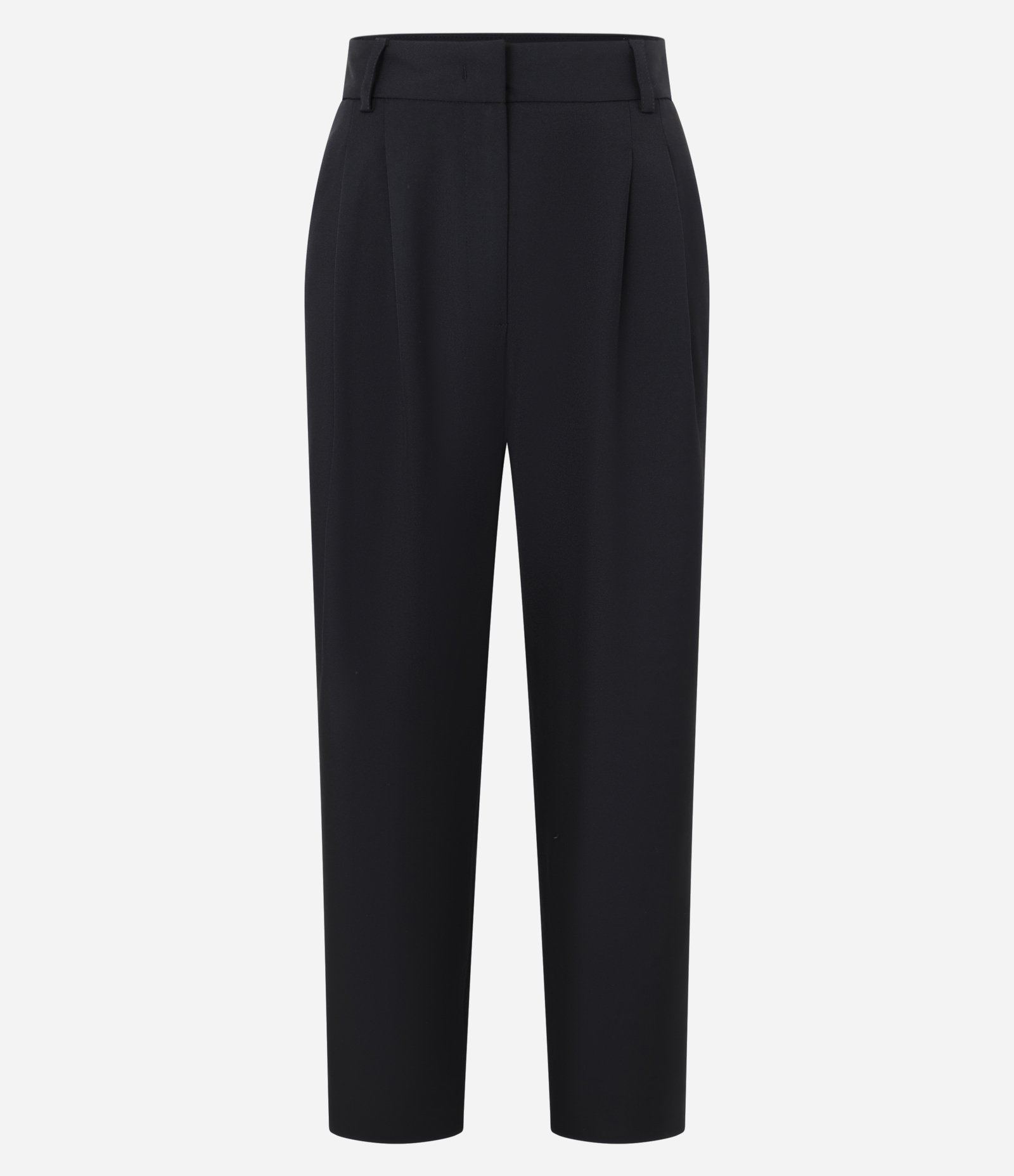 Calça Reta Alfaiatada com Passantes e Pregas Preto 5