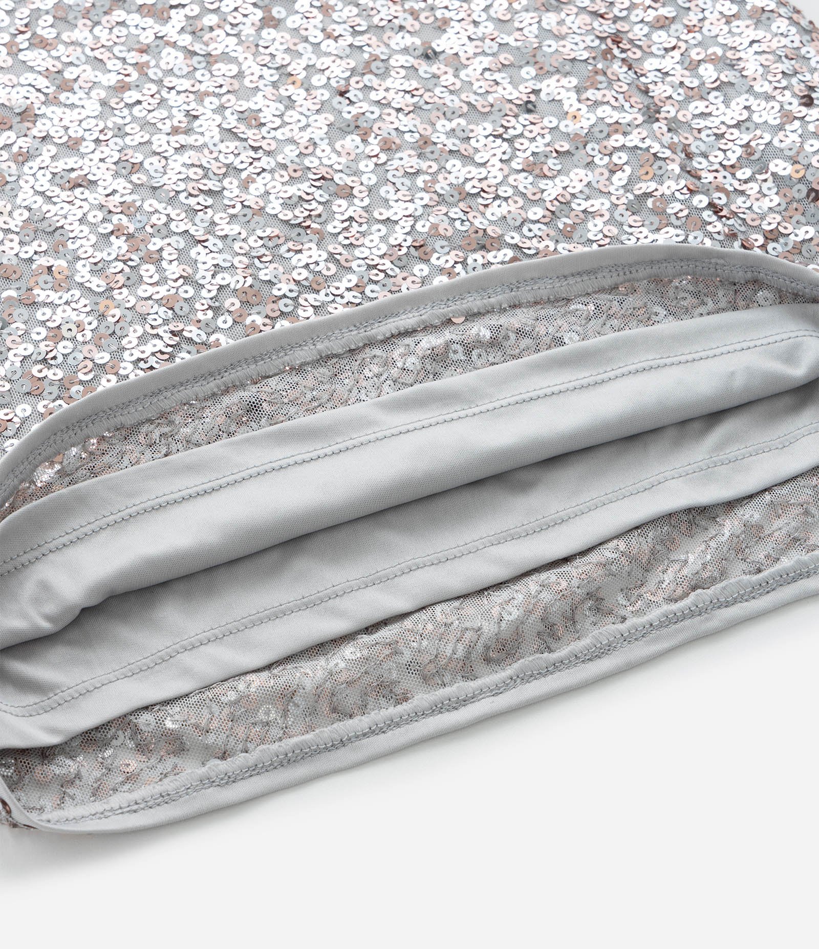 Vestido Infantil em Paetê -Tam 5 a 14 Anos Prata 5