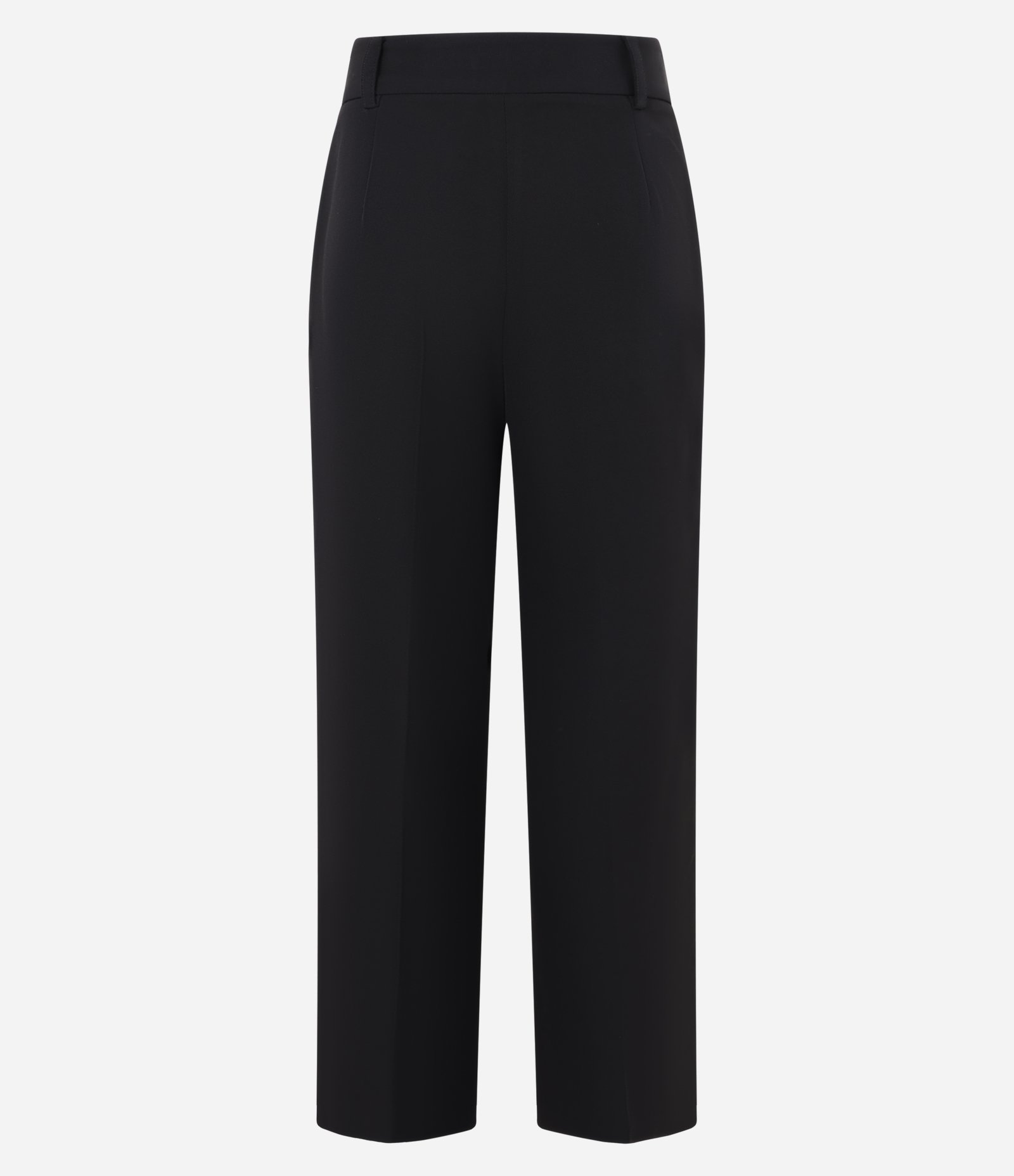 Calça Reta Alfaiatada com Passantes e Pregas Preto 7