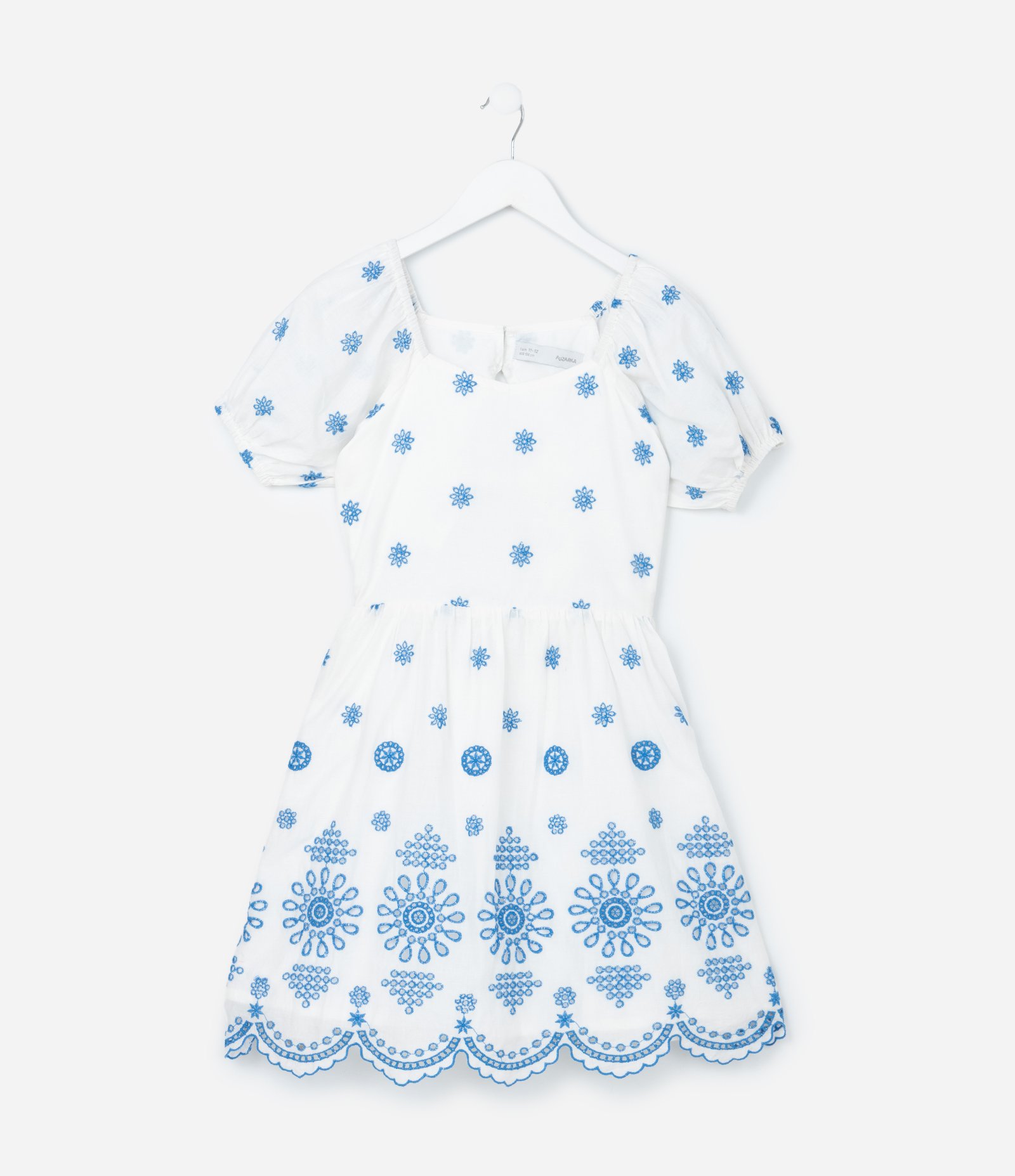 Vestido Infantil em Laise com Broderie - Tam 5 a 14 Anos Branco 1