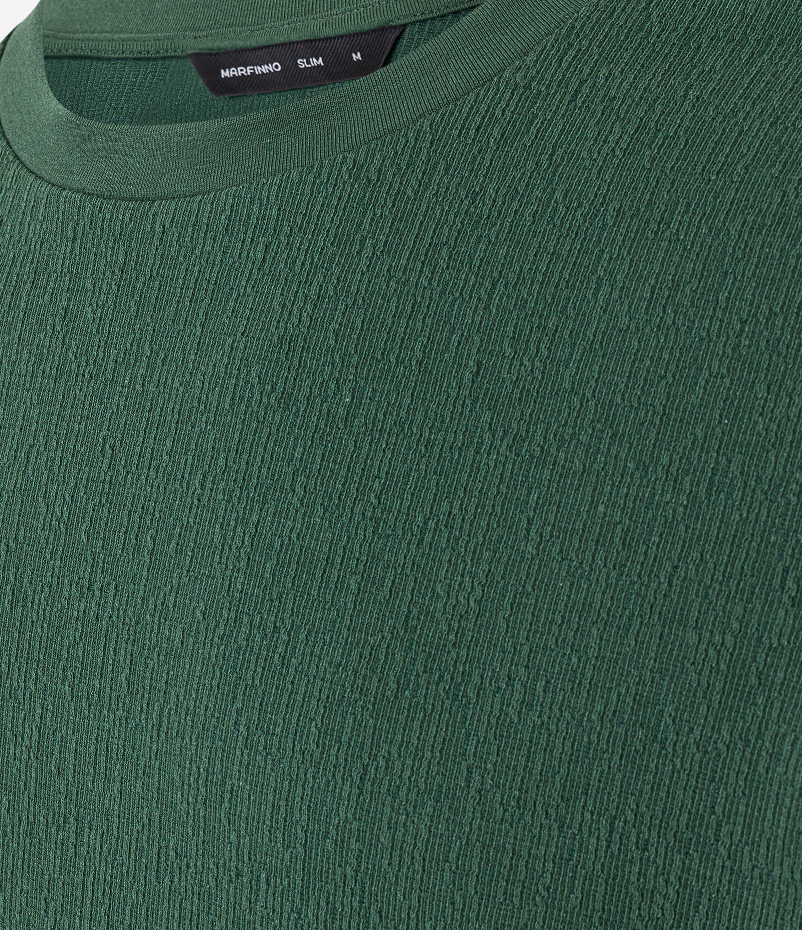 Camiseta Slim em Algodão Texturizada Verde 9