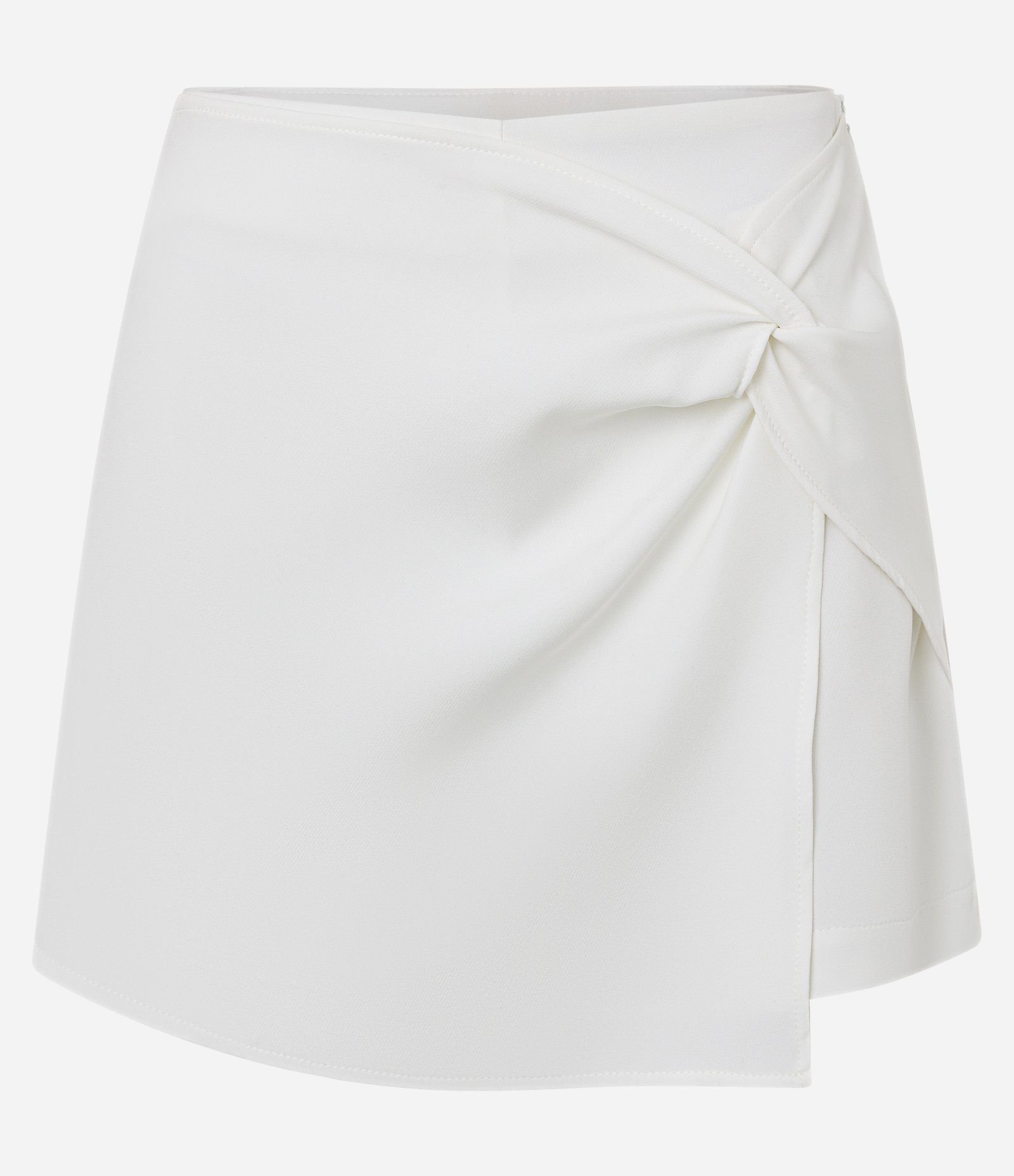 Short Saia em Alfaiataria com Nó frontal Branco 5