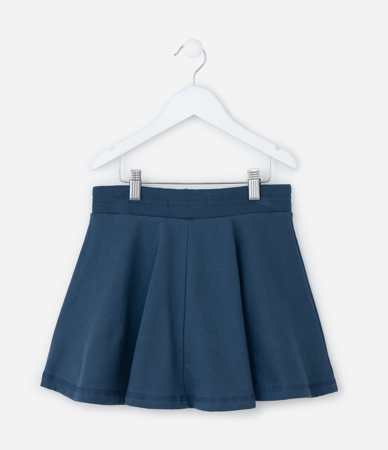 Short Saia Infantil em Moletinho com Lacinho - Tam 5 a 14 Anos Azul 2