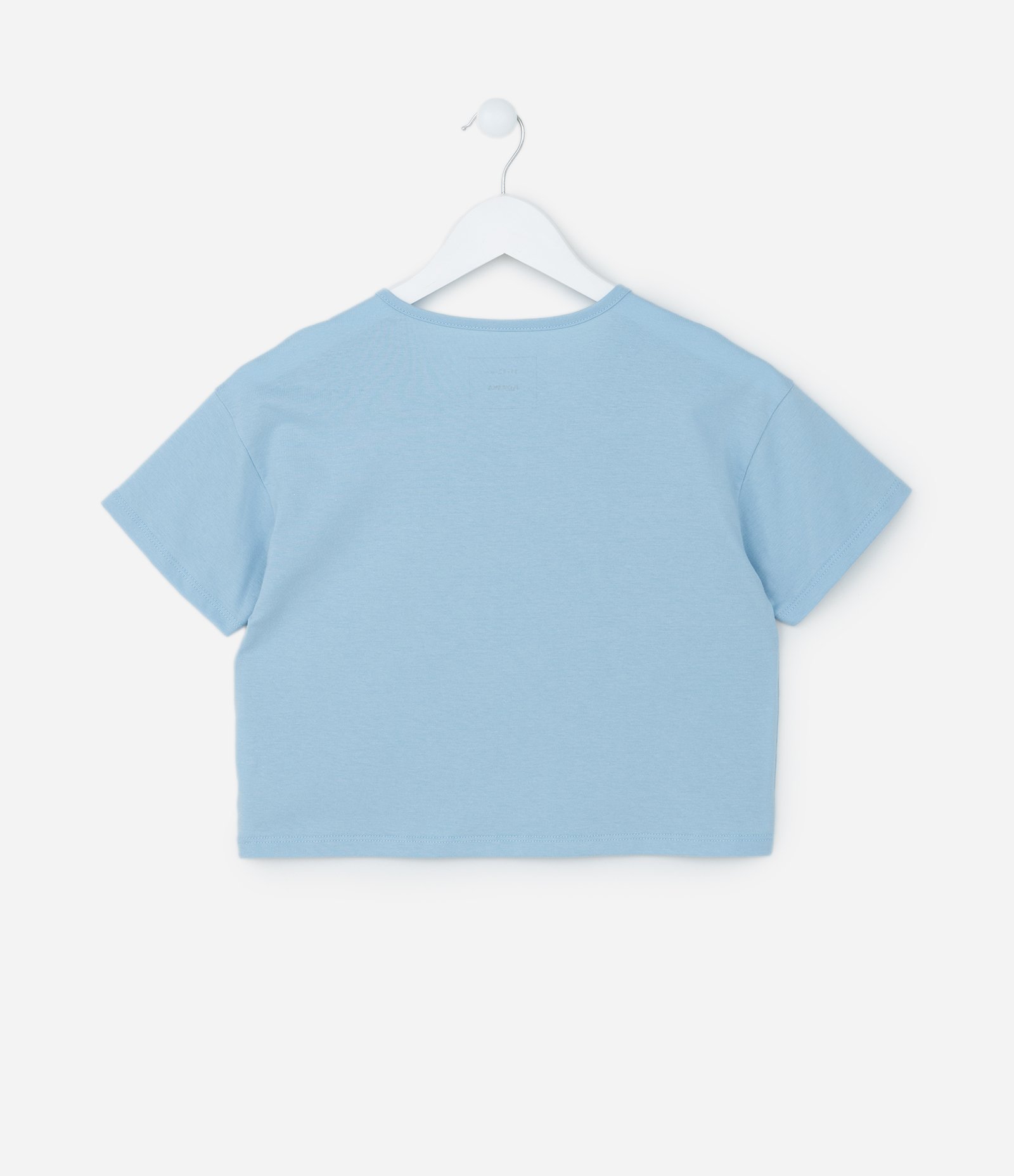 Camiseta Curta Infantil com Estampa de Estrelas - Tam 5 a 14 Anos Azul 2