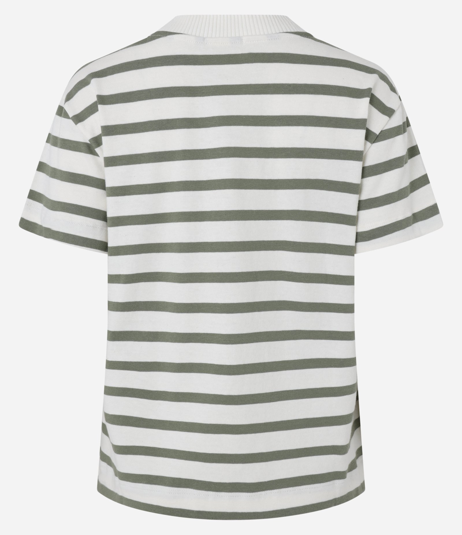 Camiseta Slim em Algodão Listrado com Gola Redonda 8