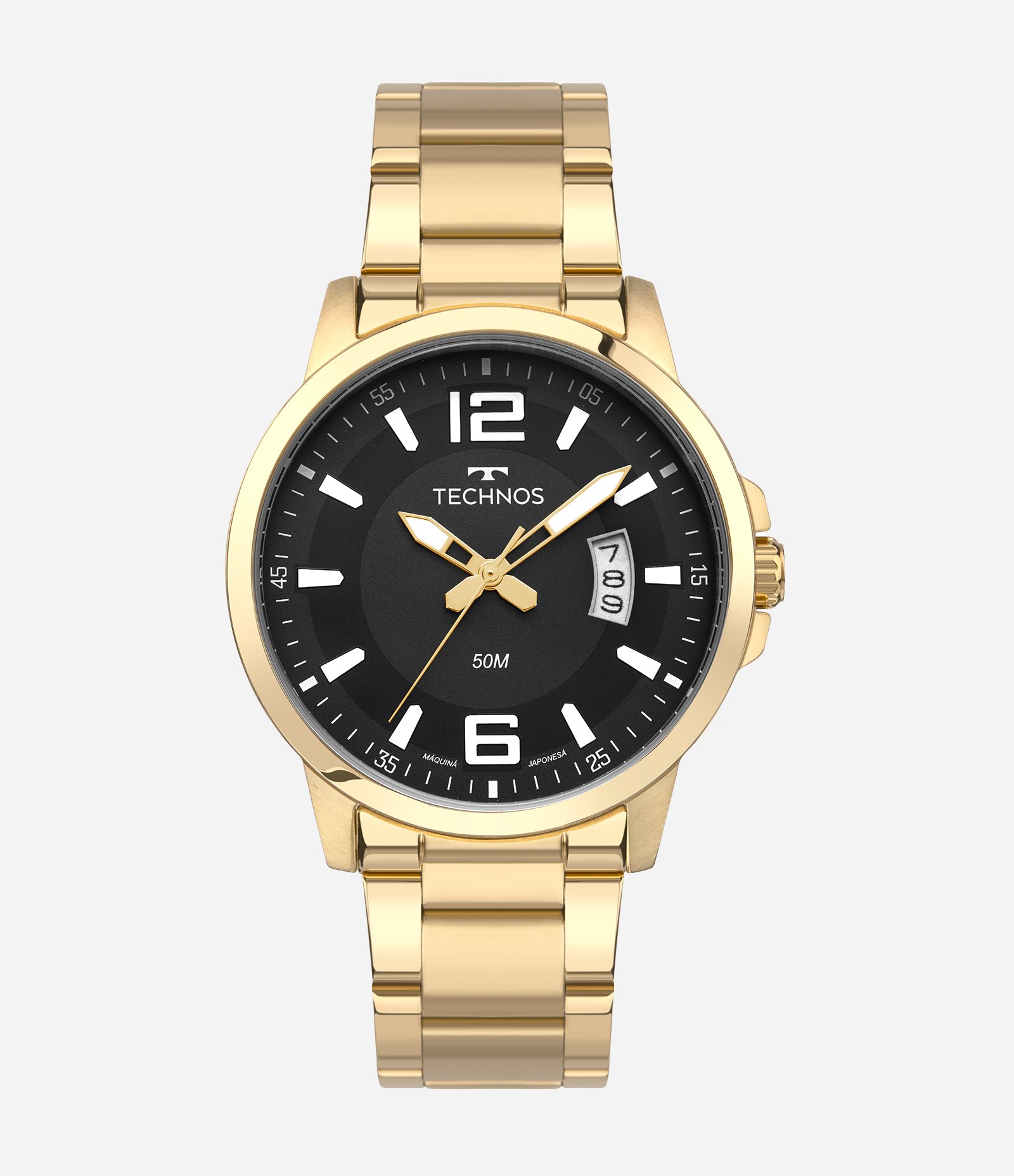 Relógio Analógico Masculino Technos Dourado 1