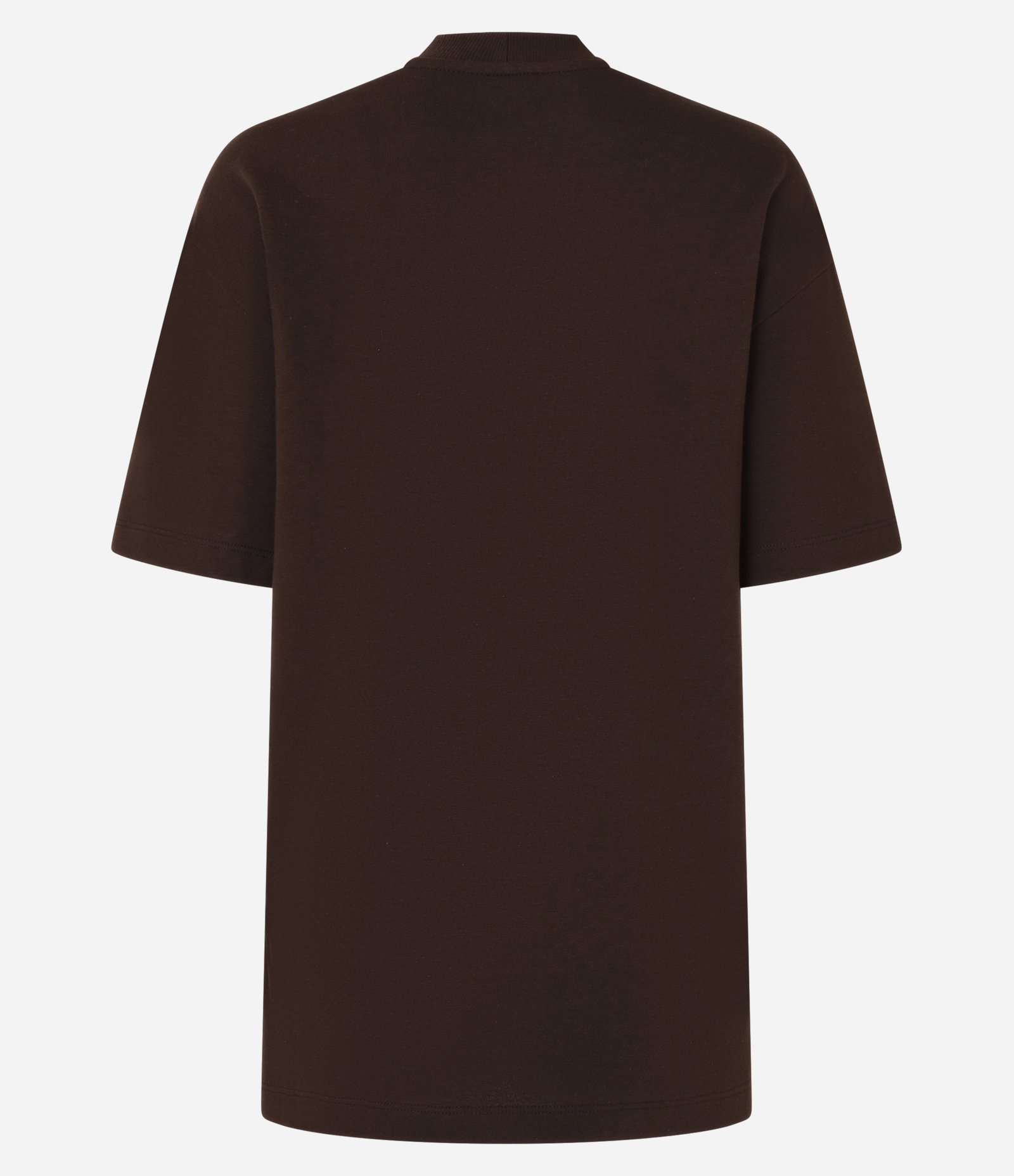 Camiseta Básica Relaxed em Malhão Marrom 6