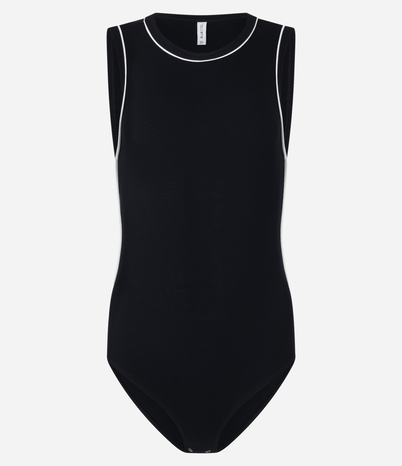 Body em Ribana com Viés Contrastante Preto 4