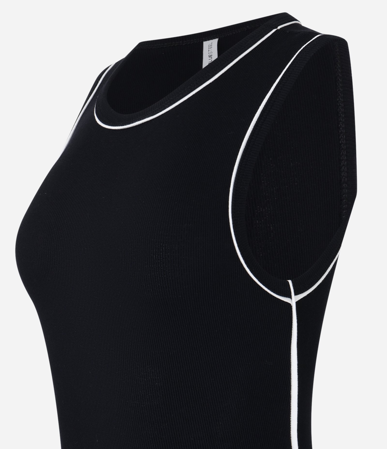 Body em Ribana com Viés Contrastante Preto 5