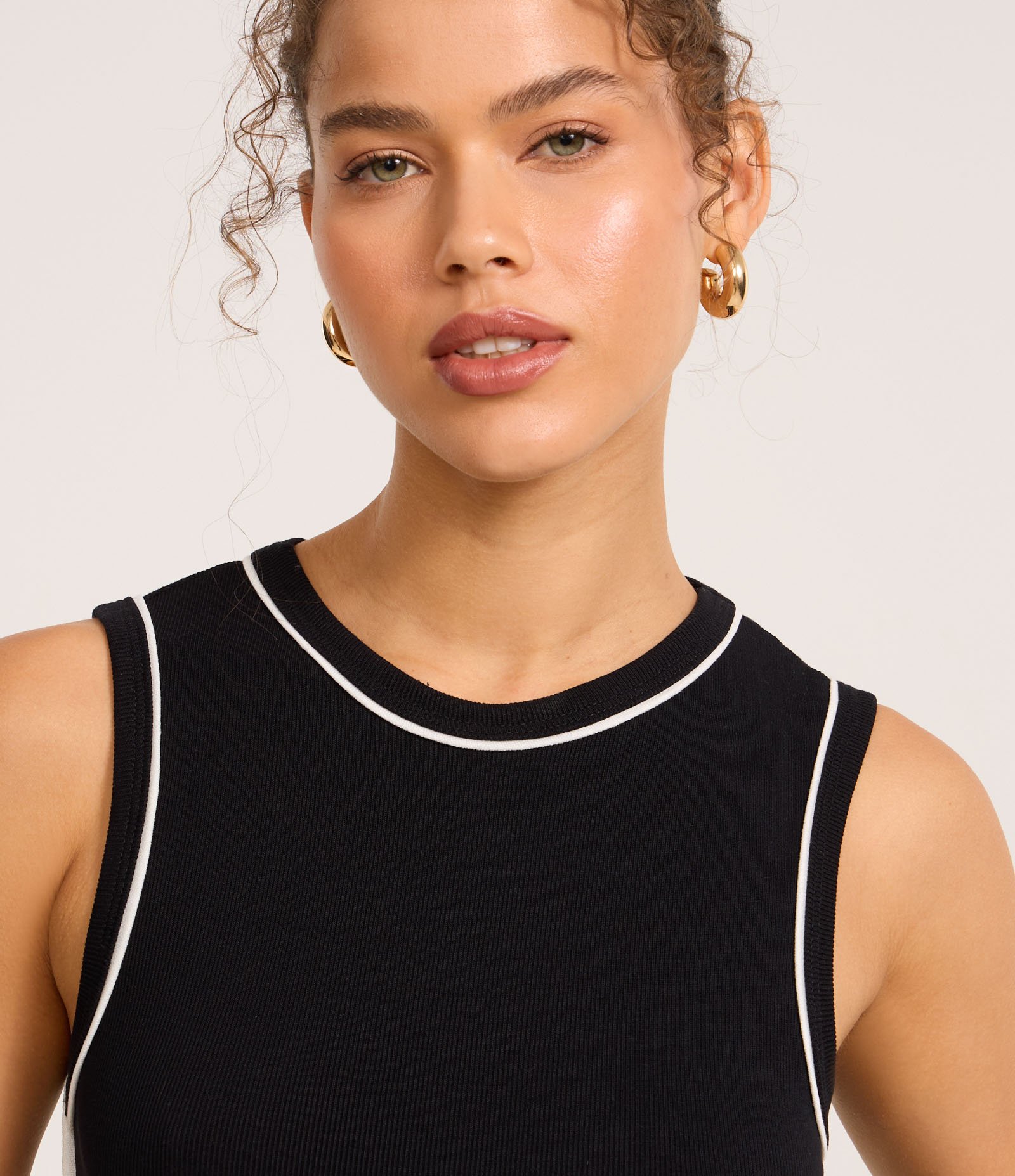 Body em Ribana com Viés Contrastante Preto 3