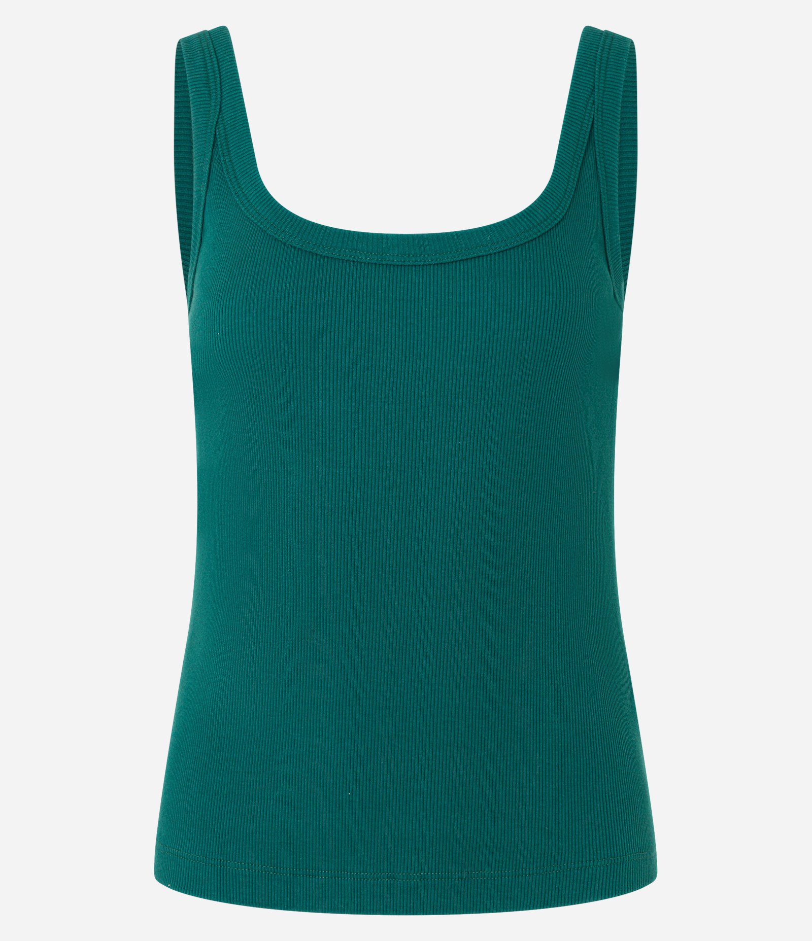 Blusa Regata em Ribana com Decote U Verde 6