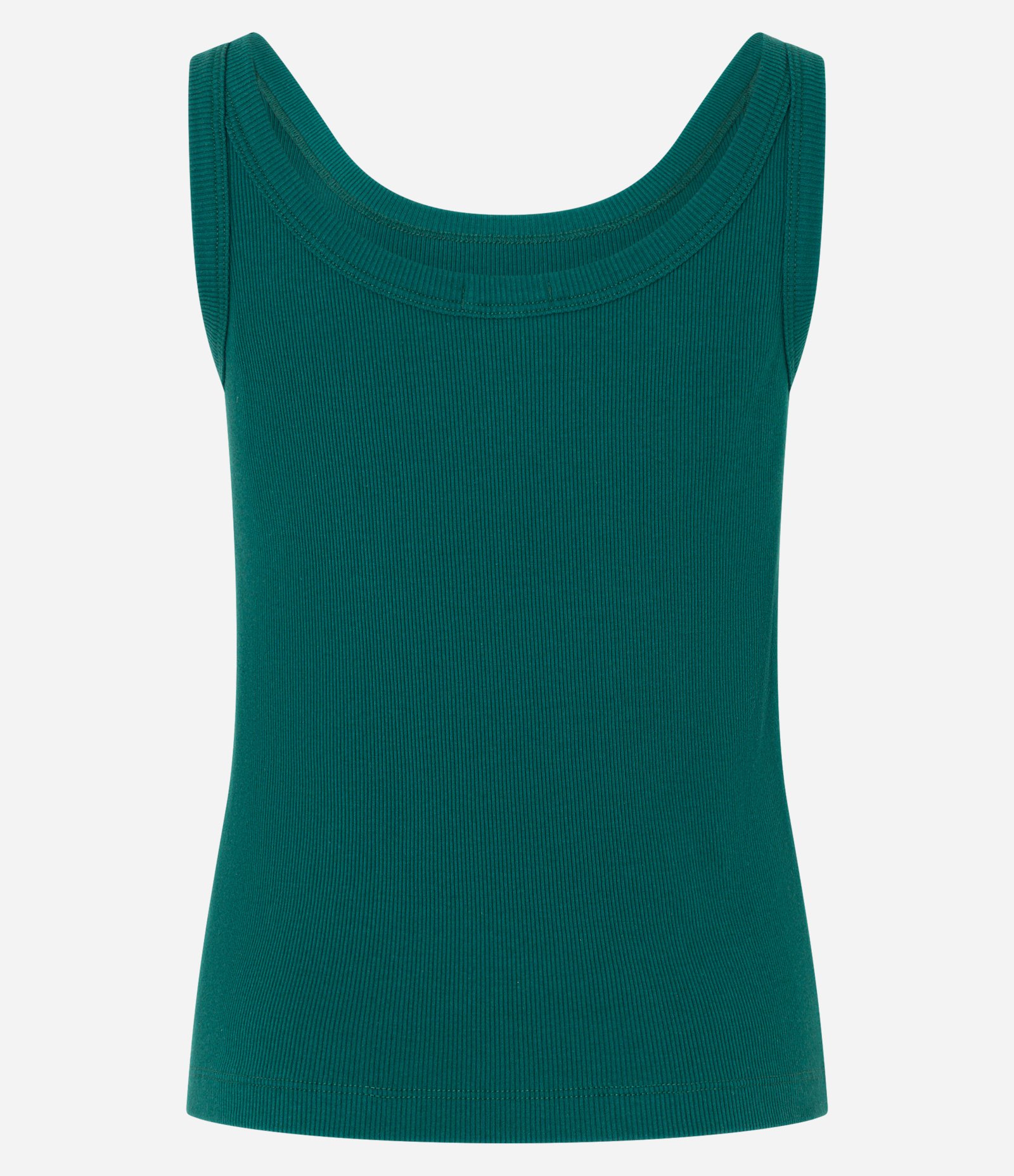 Blusa Regata em Ribana com Decote U Verde 8
