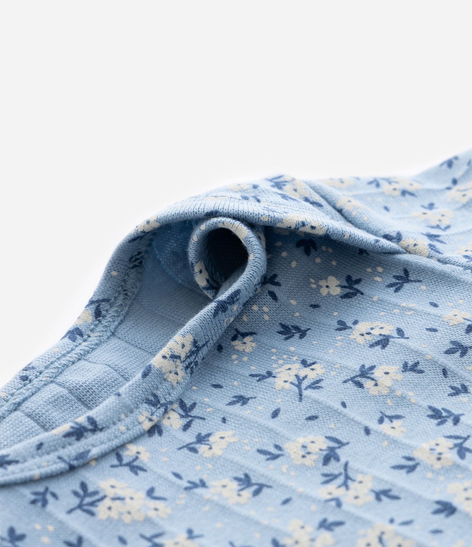 Conjunto Infantil Texturizado com Estampa Floral - RN a 18 meses Azul 9