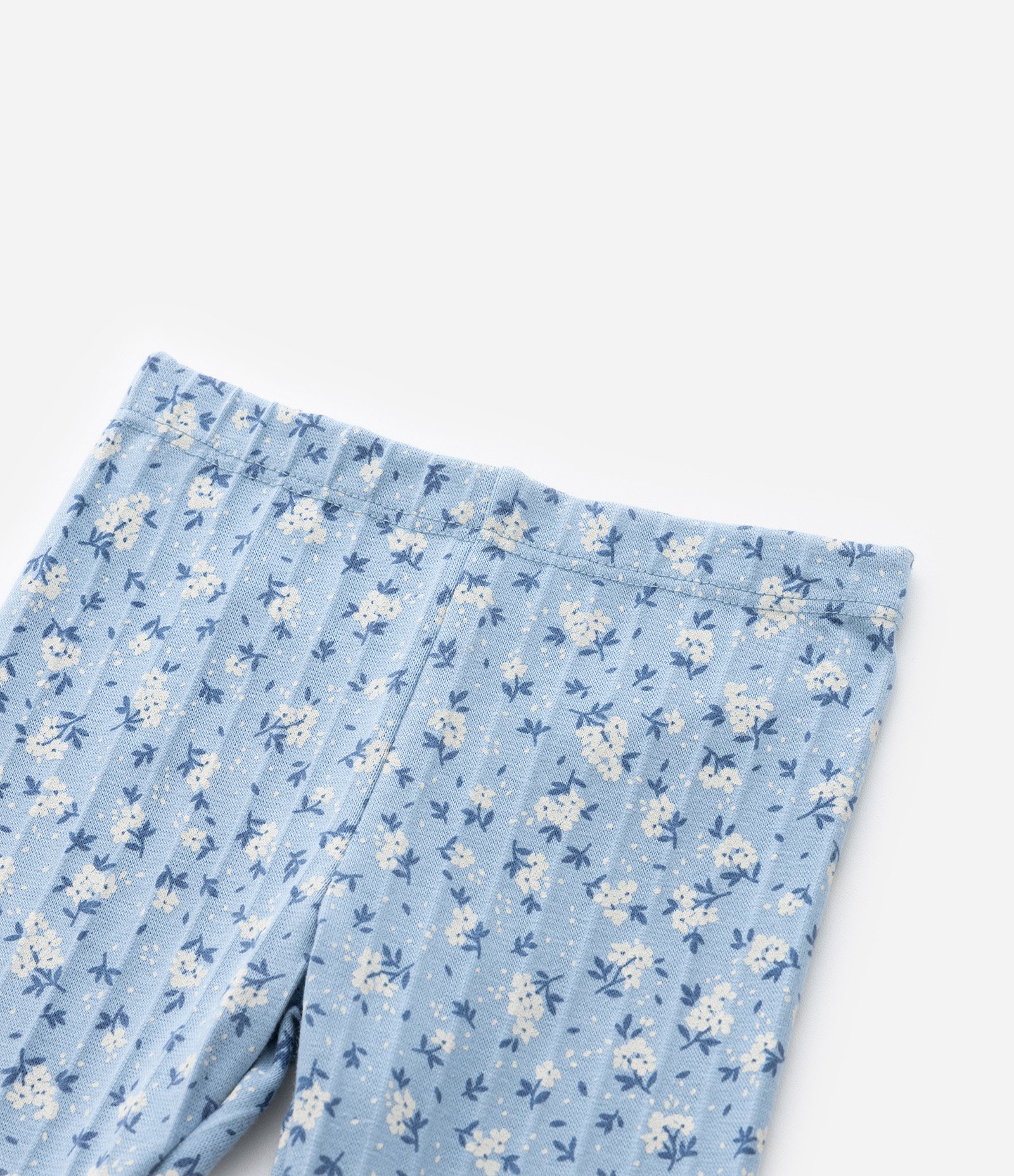 Conjunto Infantil Texturizado com Estampa Floral - RN a 18 meses Azul 5