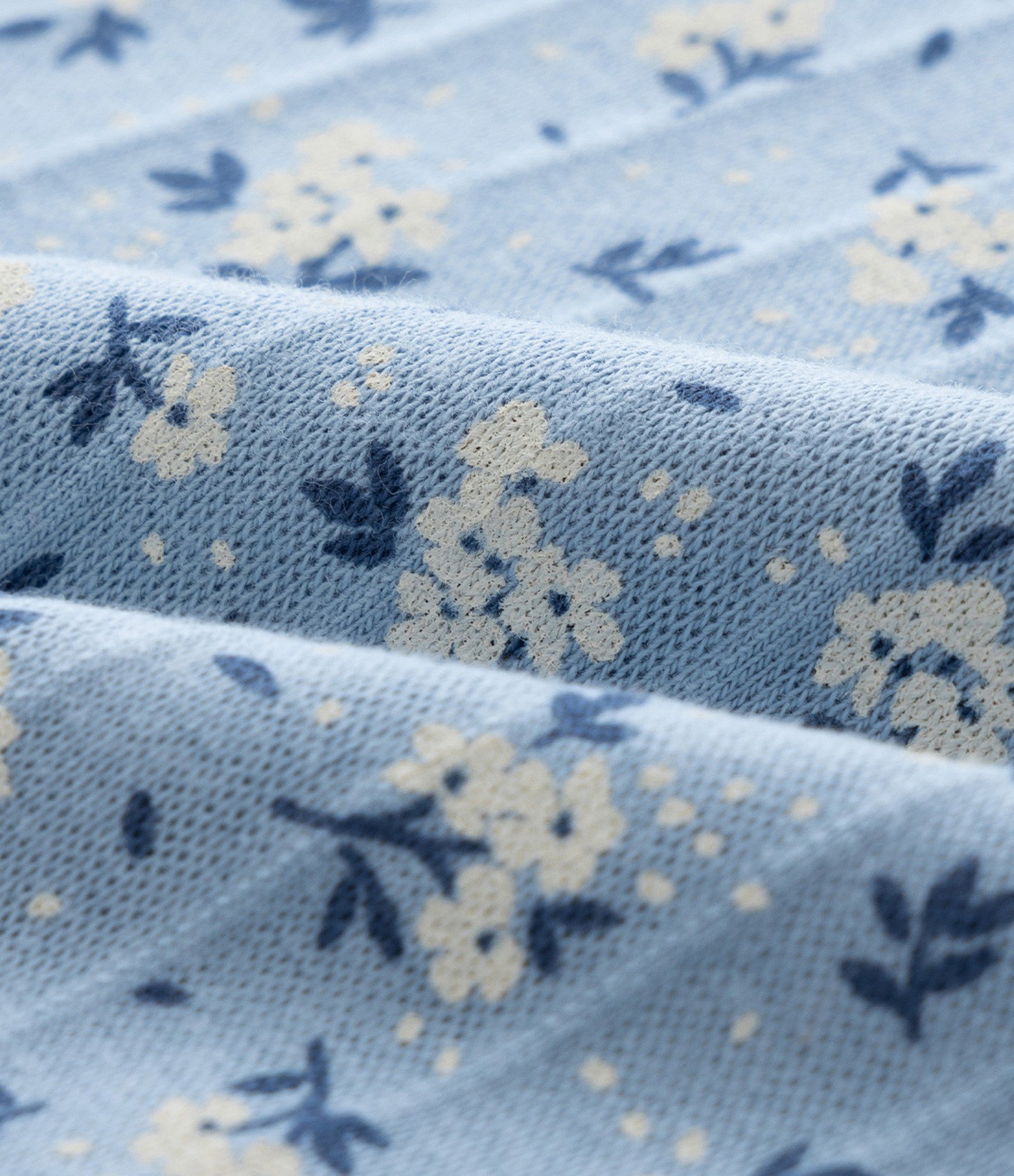 Conjunto Infantil Texturizado com Estampa Floral - RN a 18 meses Azul 6