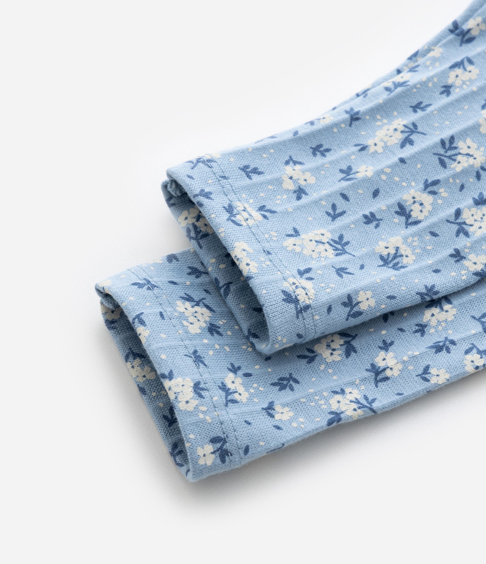 Conjunto Infantil Texturizado com Estampa Floral - RN a 18 meses Azul 7