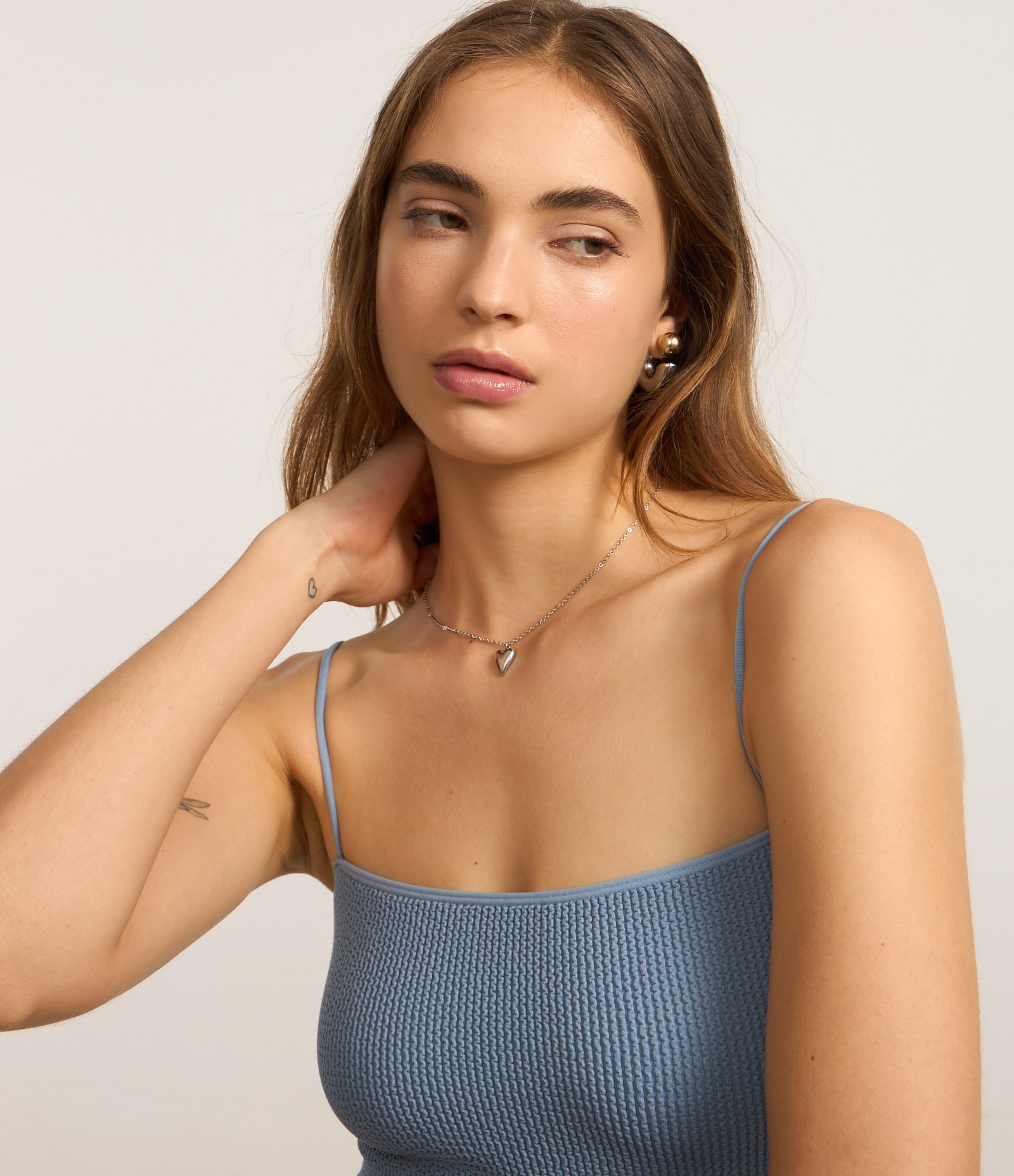 Body Seamless com Alça Rabo de Rato Azul 4