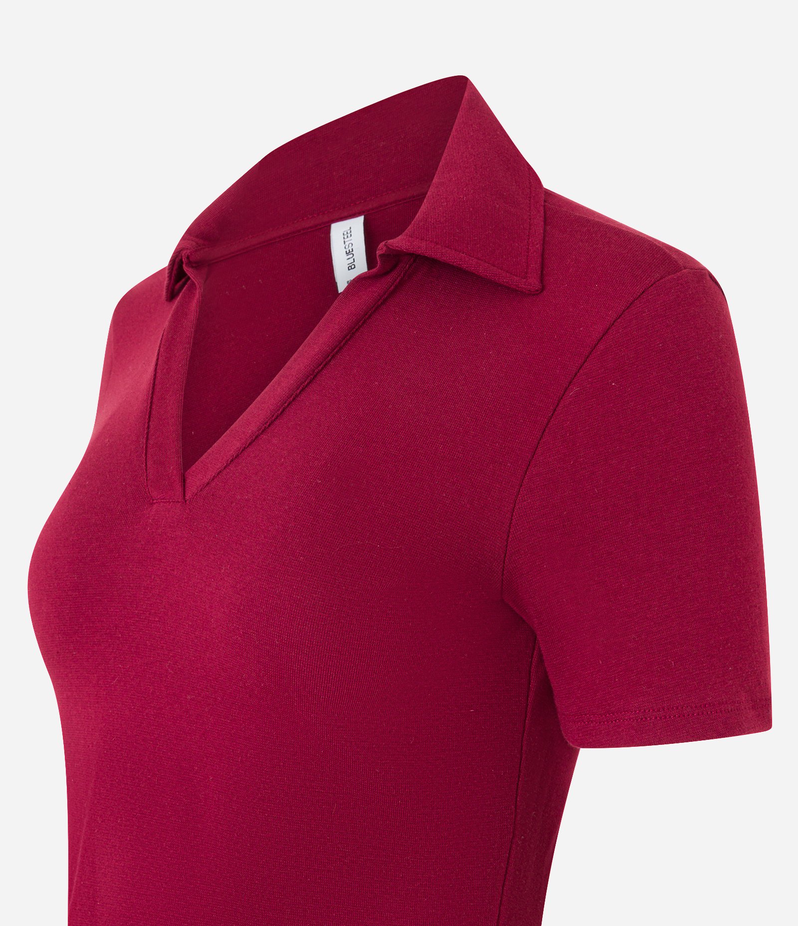 Blusa em Ribana com Gola Polo e Manga Curta 5