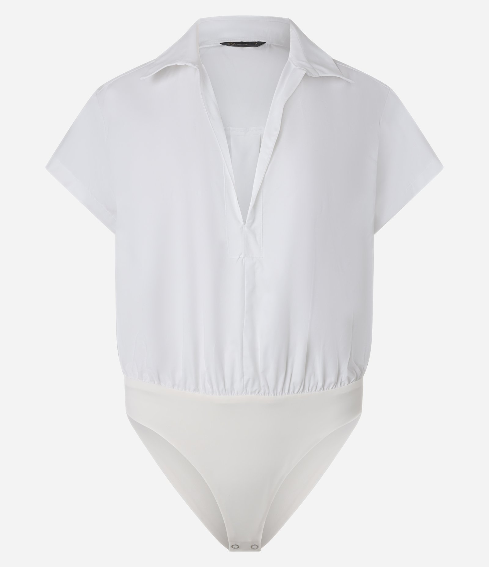Body Camisa em Tricoline com Decote Profundo Branco 7