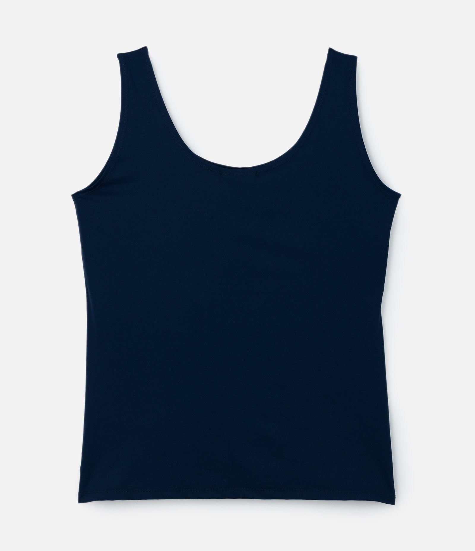 Blusa Regata em Poliamida com Alças Largas Curve & Plus Size Azul 4