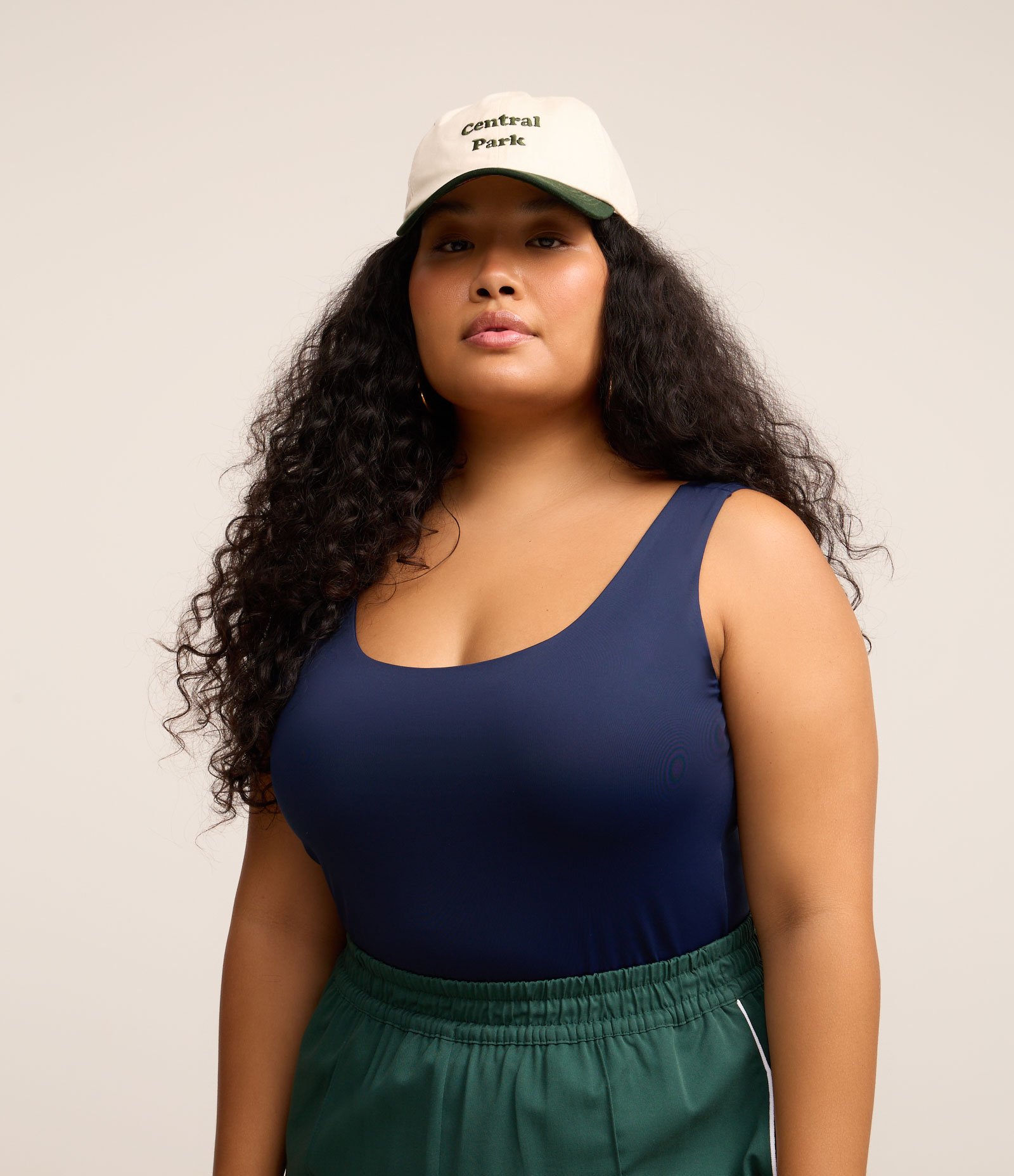 Blusa Regata em Poliamida com Alças Largas Curve & Plus Size Azul 1