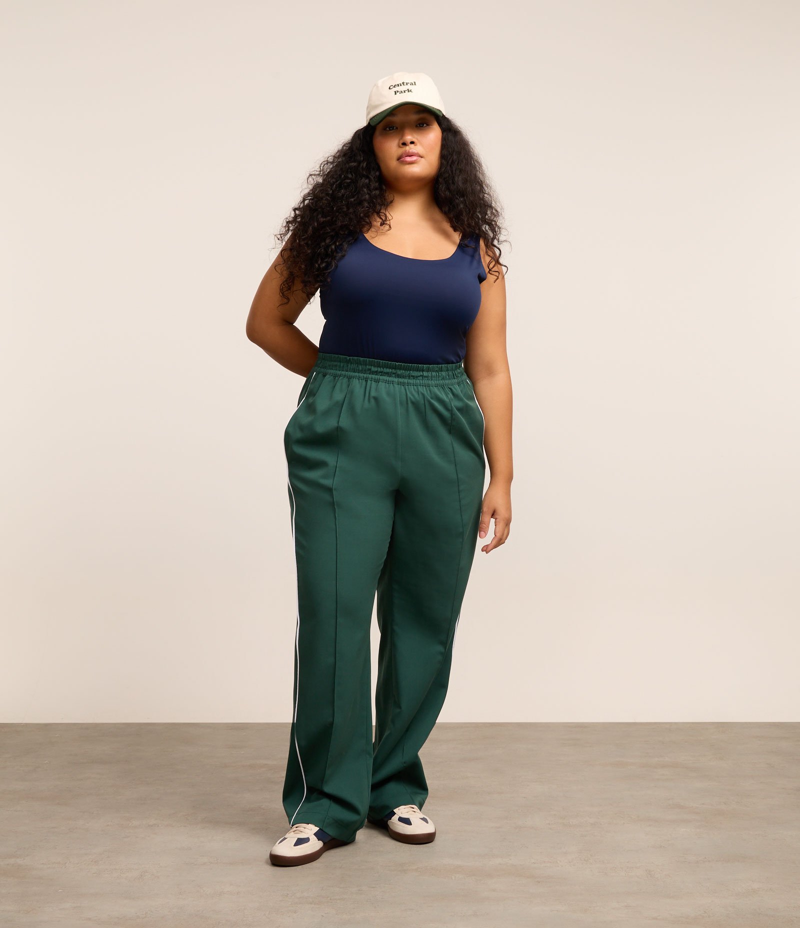 Blusa Regata em Poliamida com Alças Largas Curve & Plus Size Azul 2