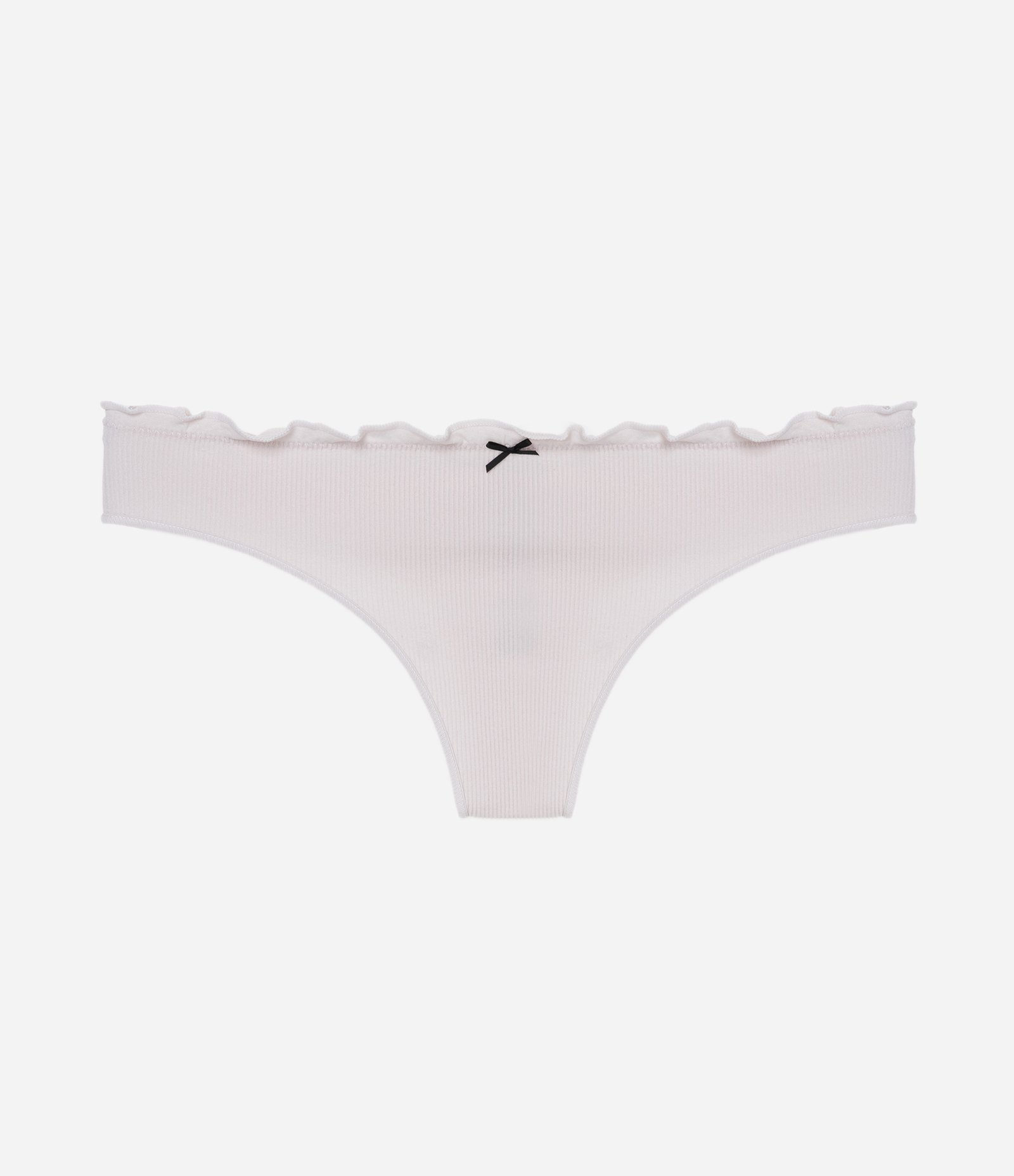 Calcinha Biquíni Fio Seamless Texturizada com Borda Frufru Lilás 1