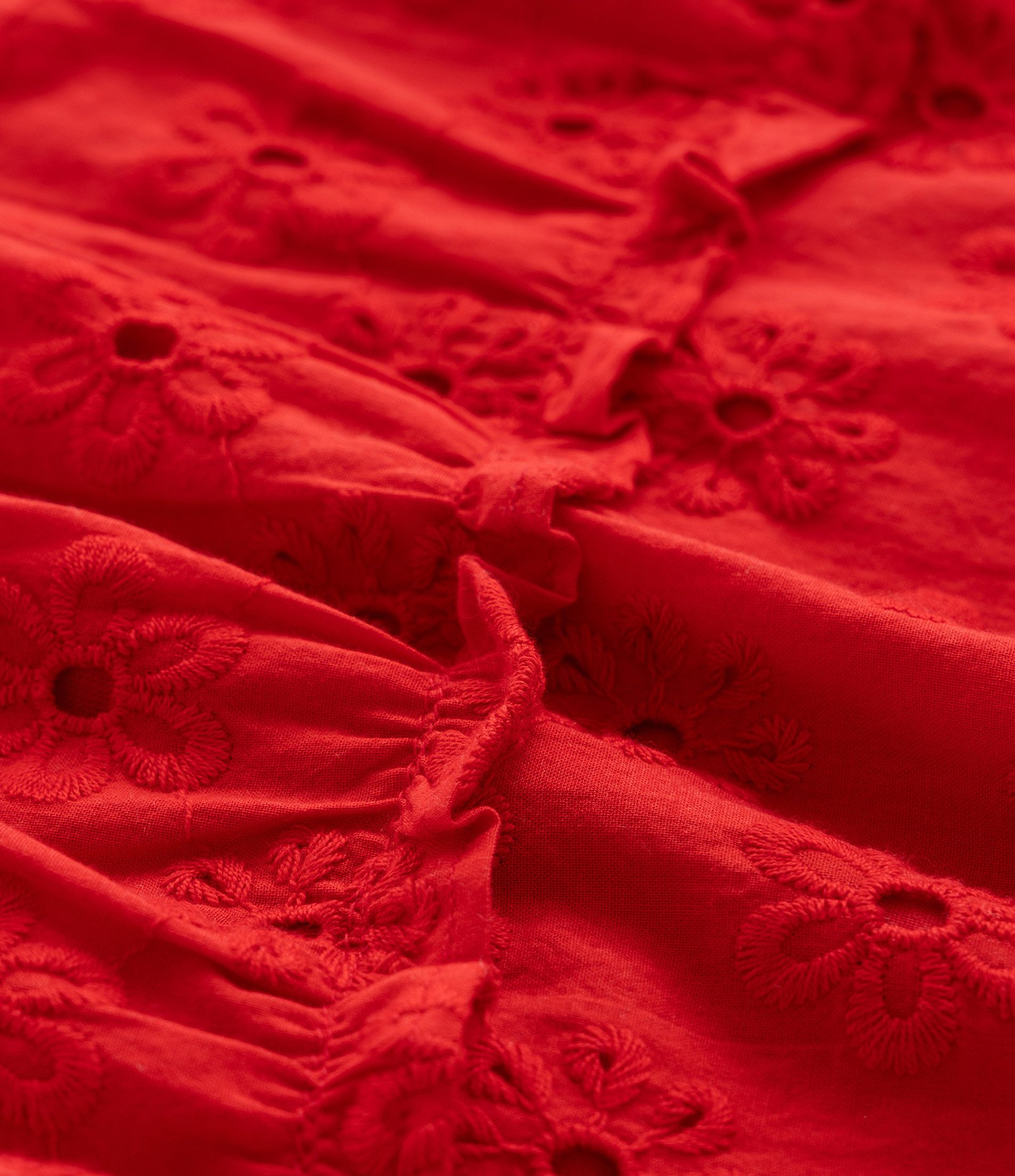 Vestido Marias Infantil em Laise com Elástico no Busto - Tam 5 a 14 Anos Vermelho 3