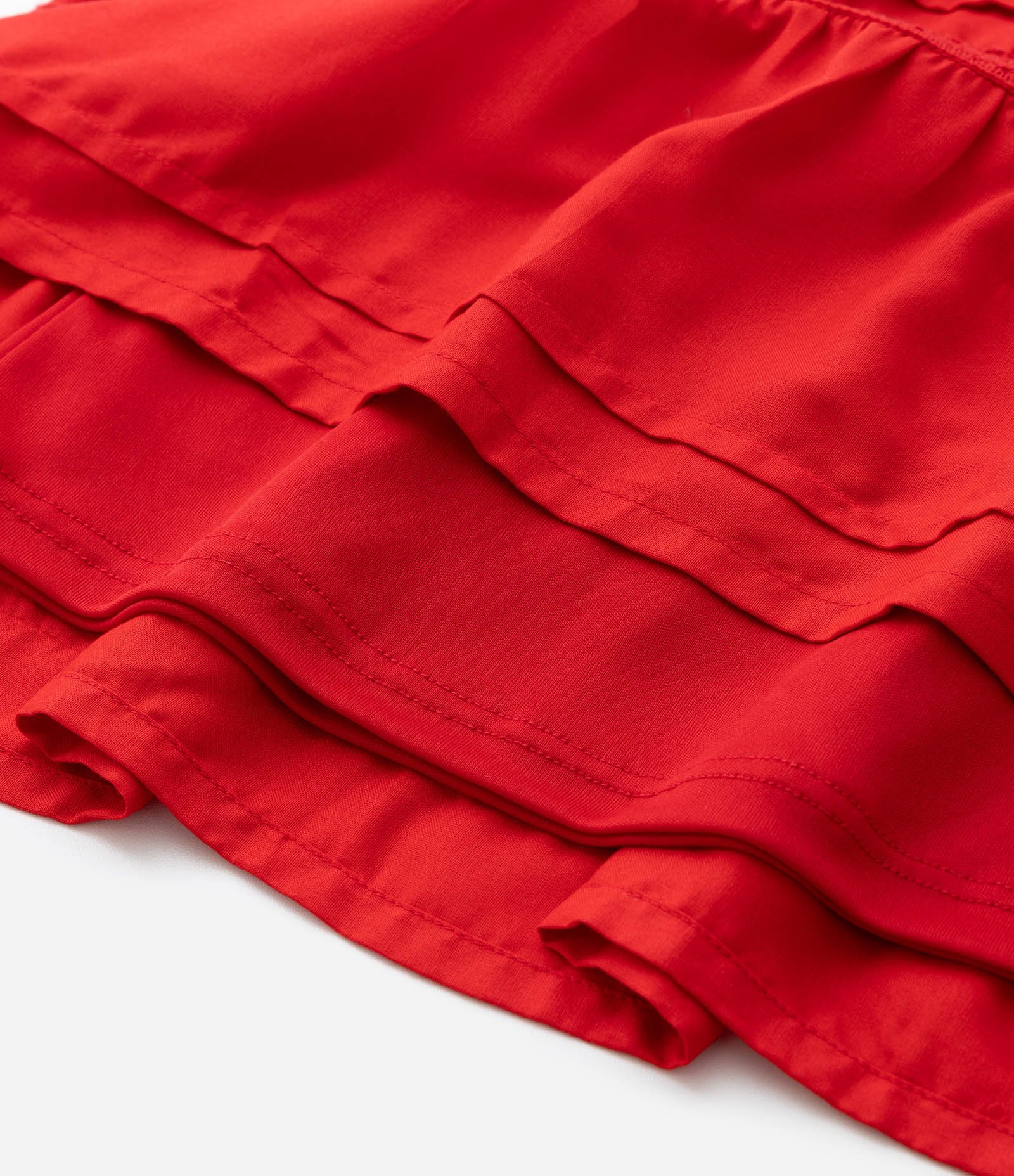 Vestido Infantil com Detalhes em Renda - Tam 5 a 14 Anos Vermelho 5