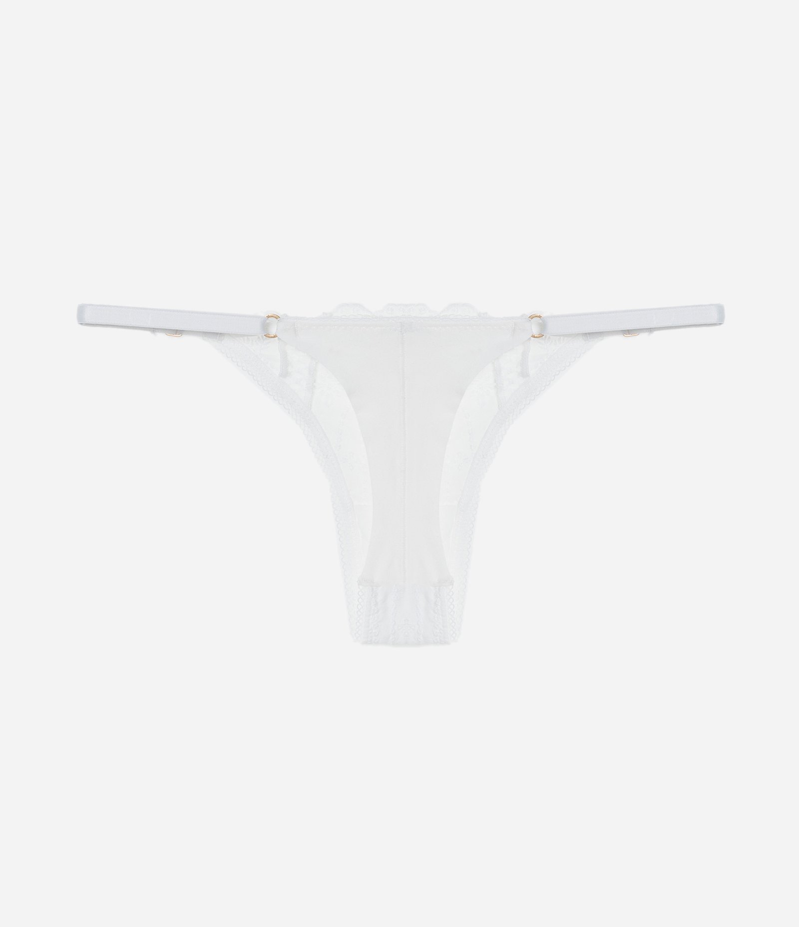 Calcinha String Fio em Algodão Bordado Branco 6