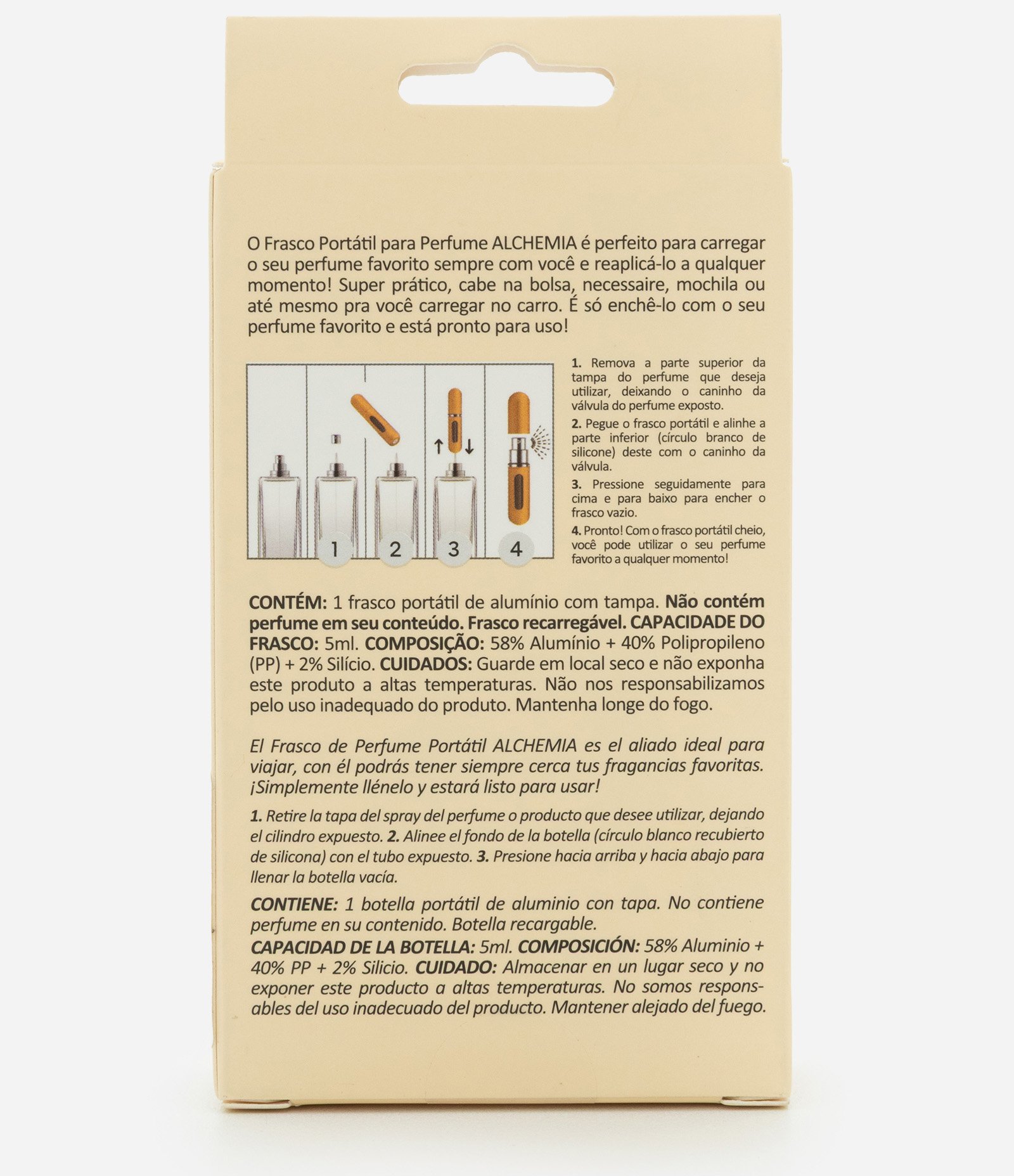 Frasco de Spray para Perfume Portátil Alchemia U 4