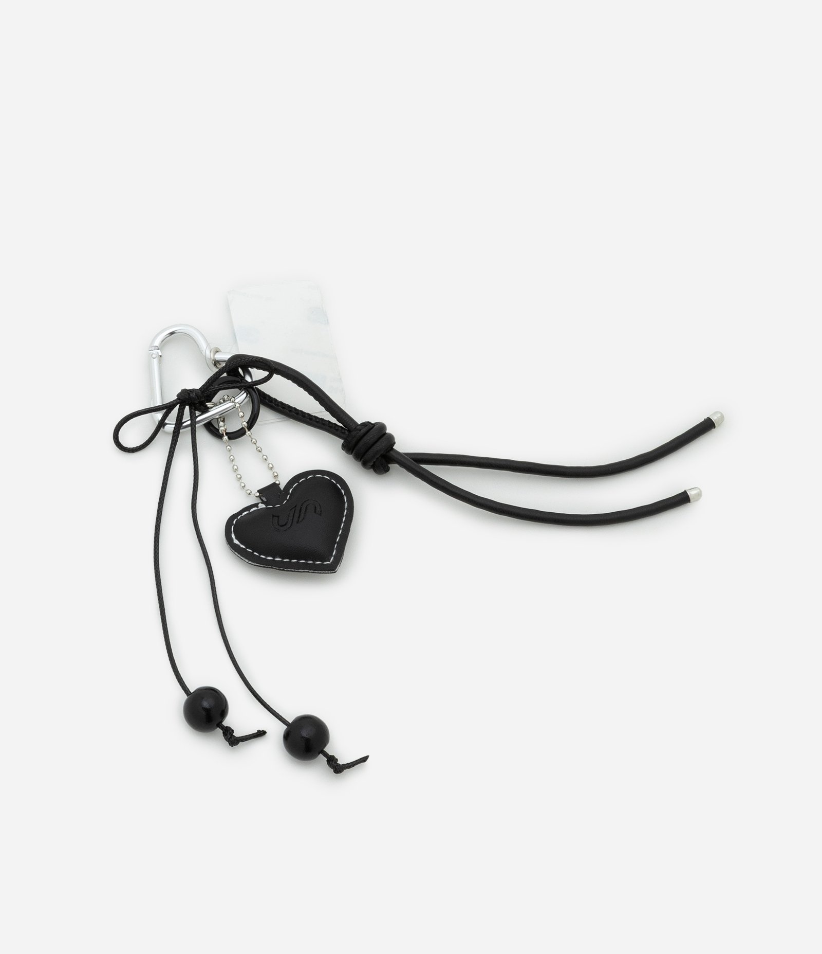 Chaveiro de Metal com Corações e Cordas Preto 2