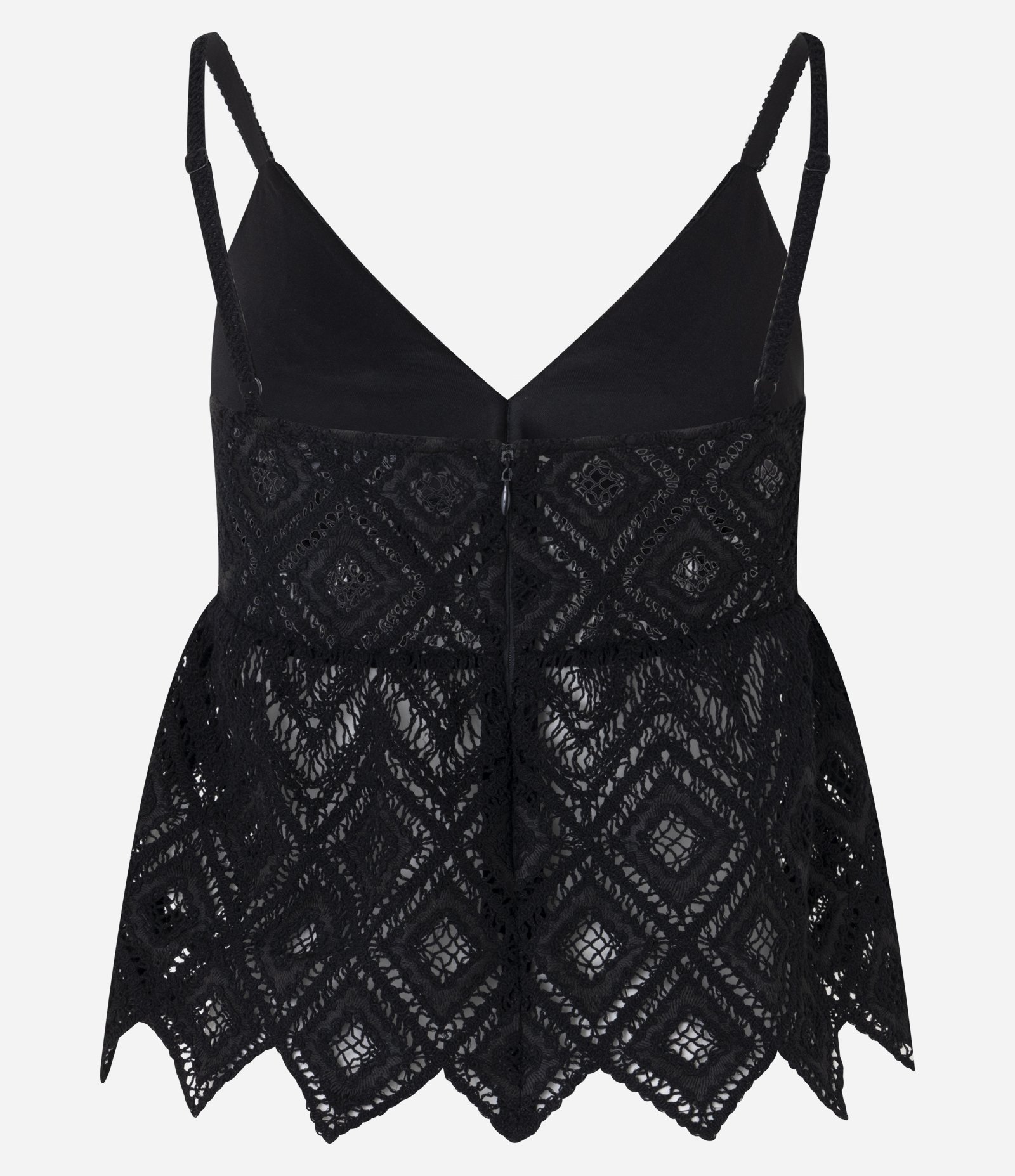 Blusa em Tricô Floral com Ponto Vazado Preto 8