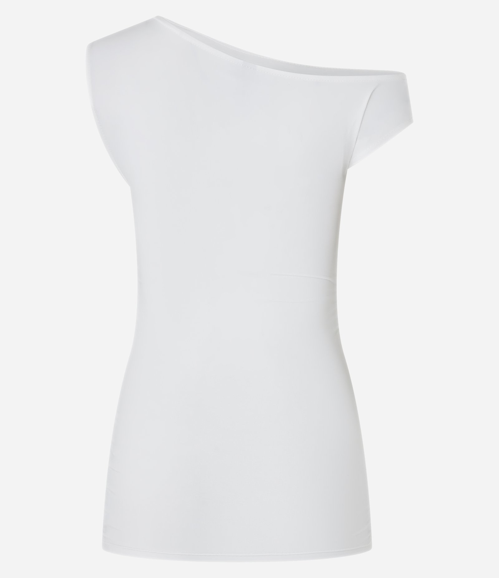 Blusa em Microfibra com Ombro Caído Branco 6