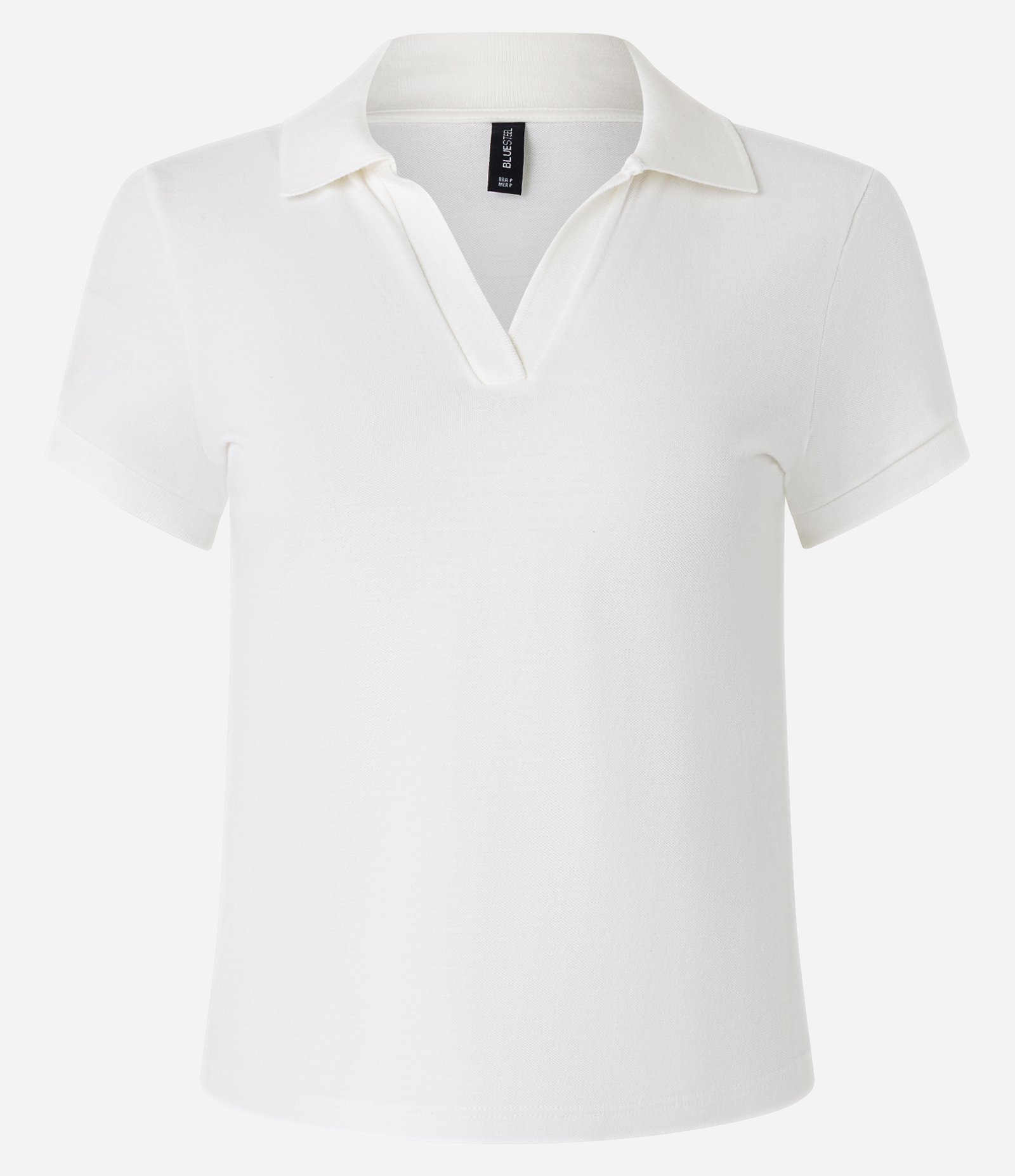 Blusa em Algodão com Gola Polo e Manga Curta Branco 4