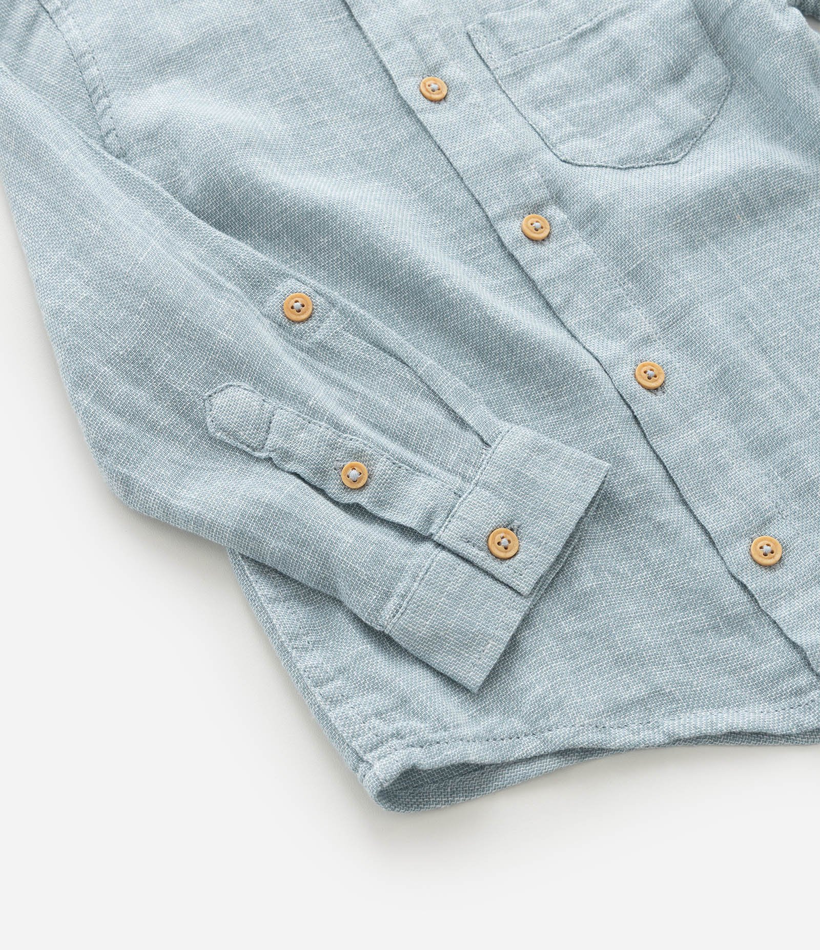 Camisa Infantil com Botões Contrastantes e Bolso - Tam 1 a 6 Anos Cinza 6