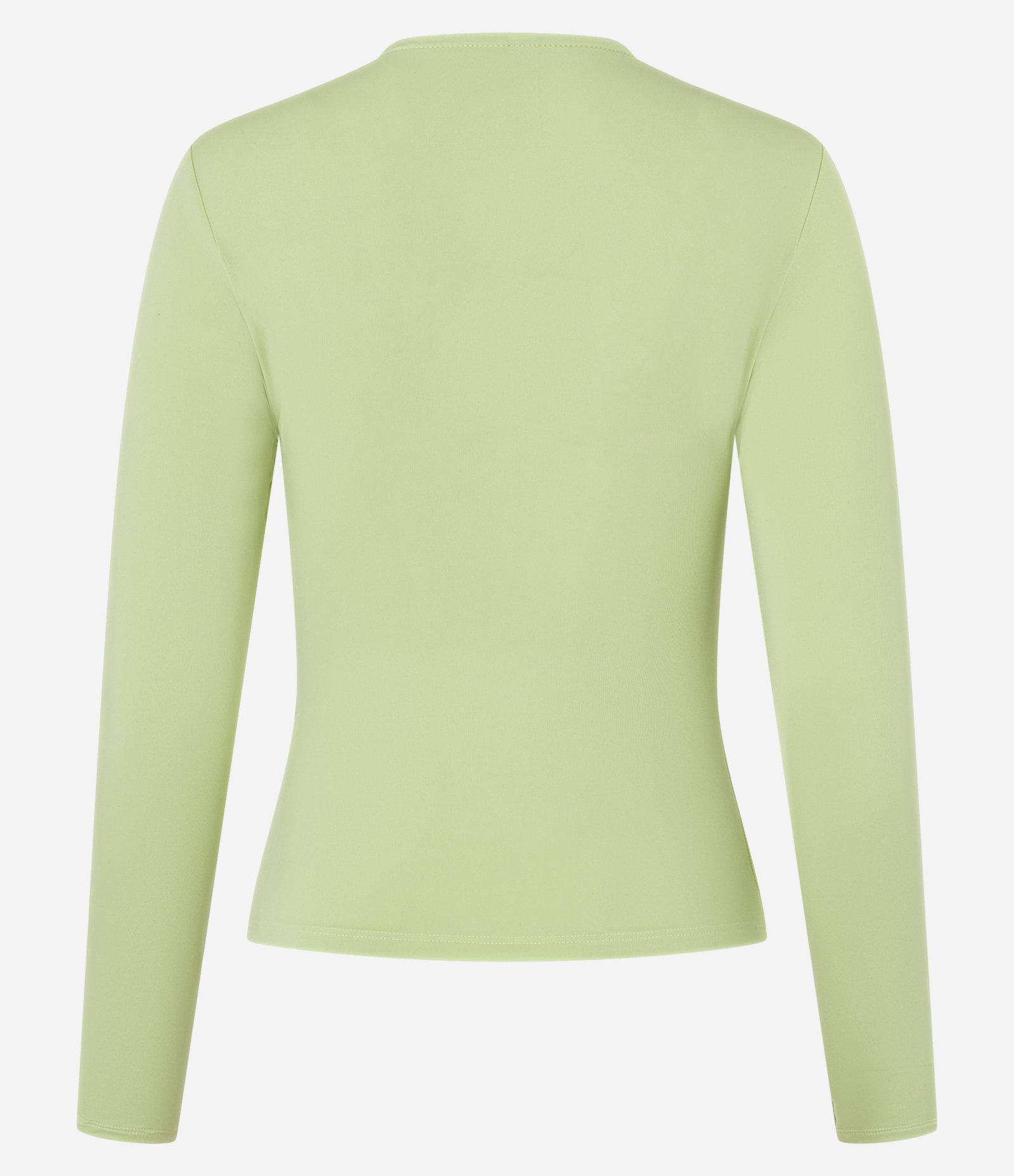 Blusa em Microfibra com Decote Diferenciado e Aviamento Frontal Verde 6