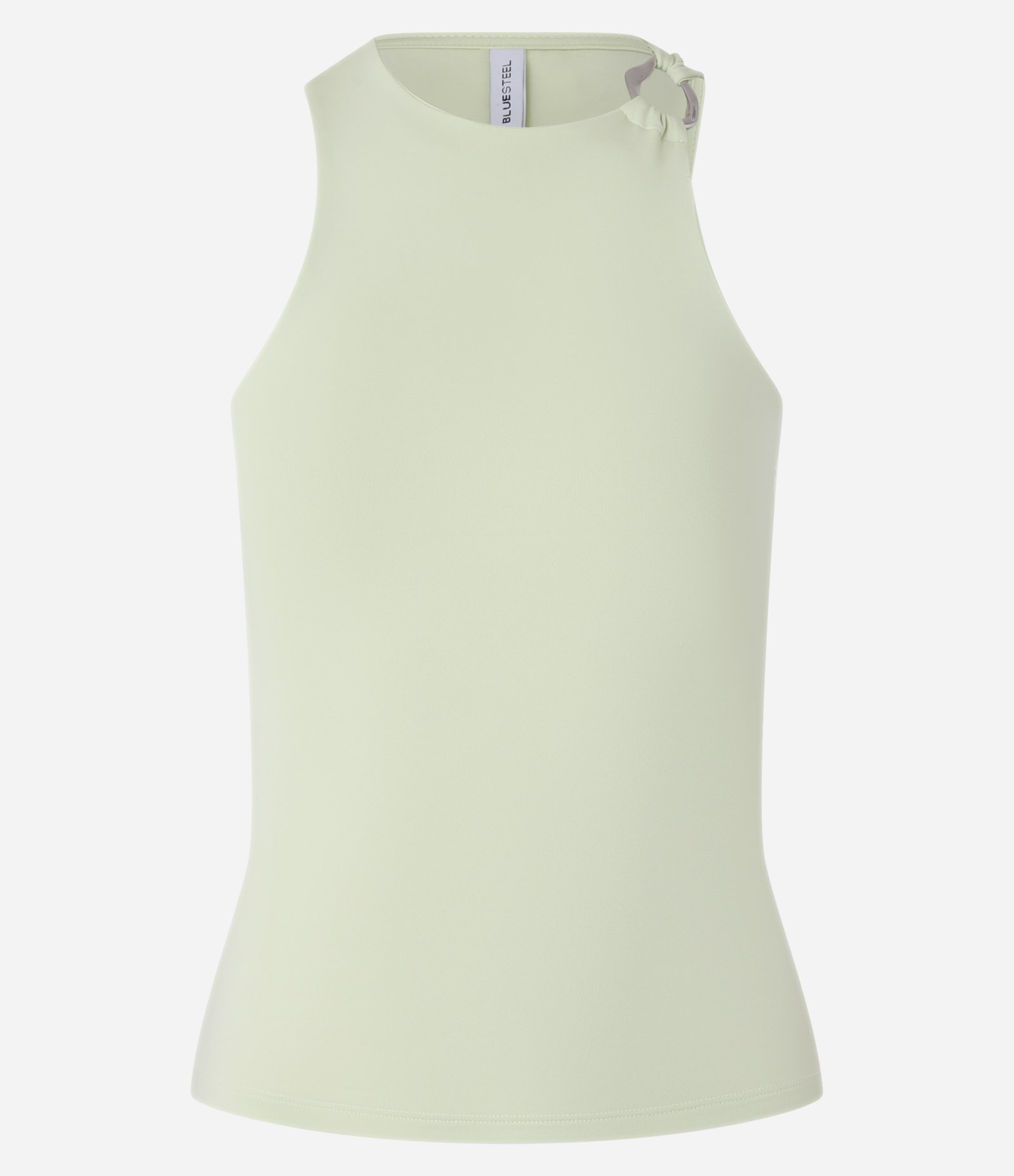 Blusa em Microfibra com Aviamento no Ombro Verde Claro 5