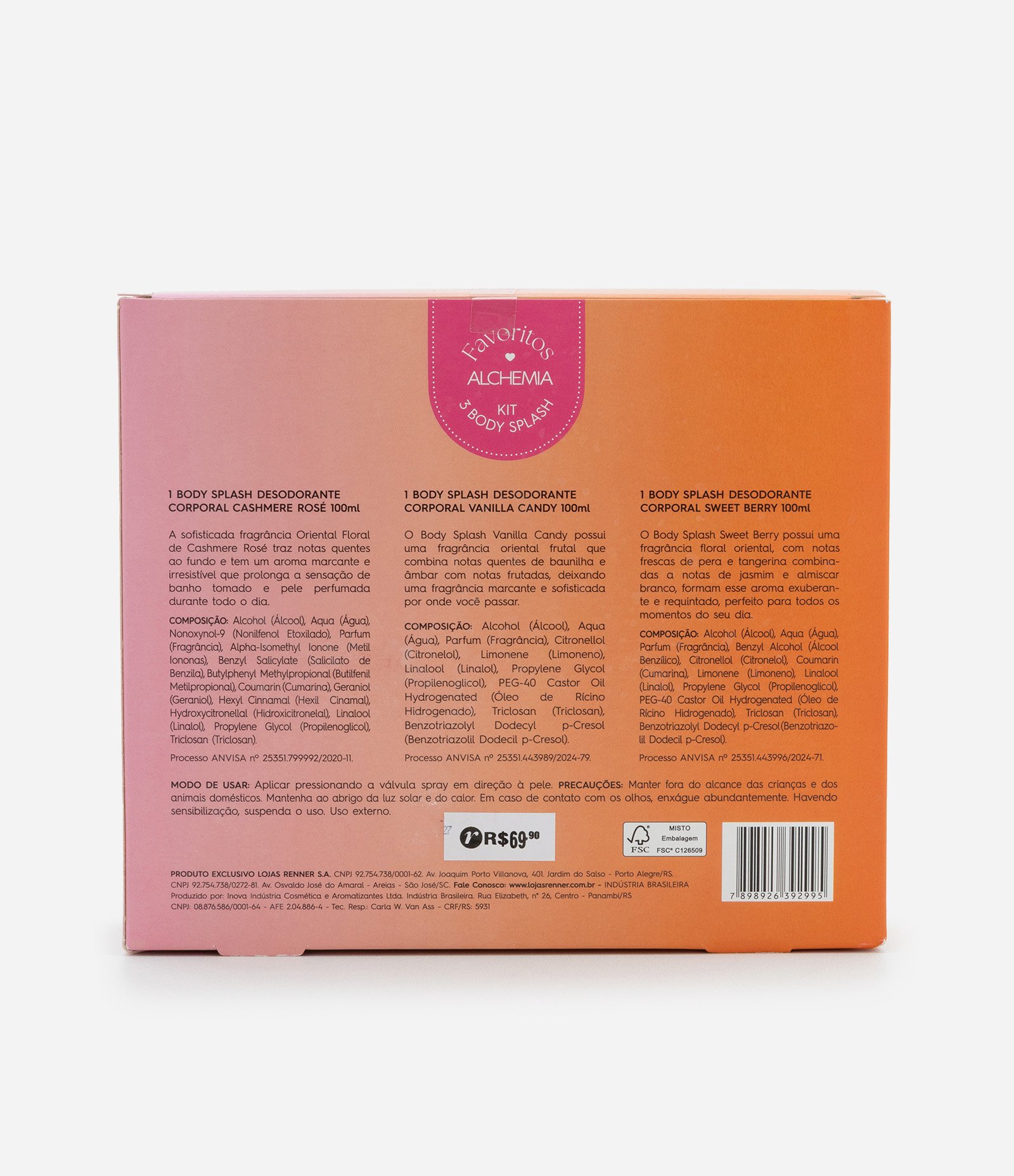 Kit Favoritos 03 Body Splash 100ml KIT 3